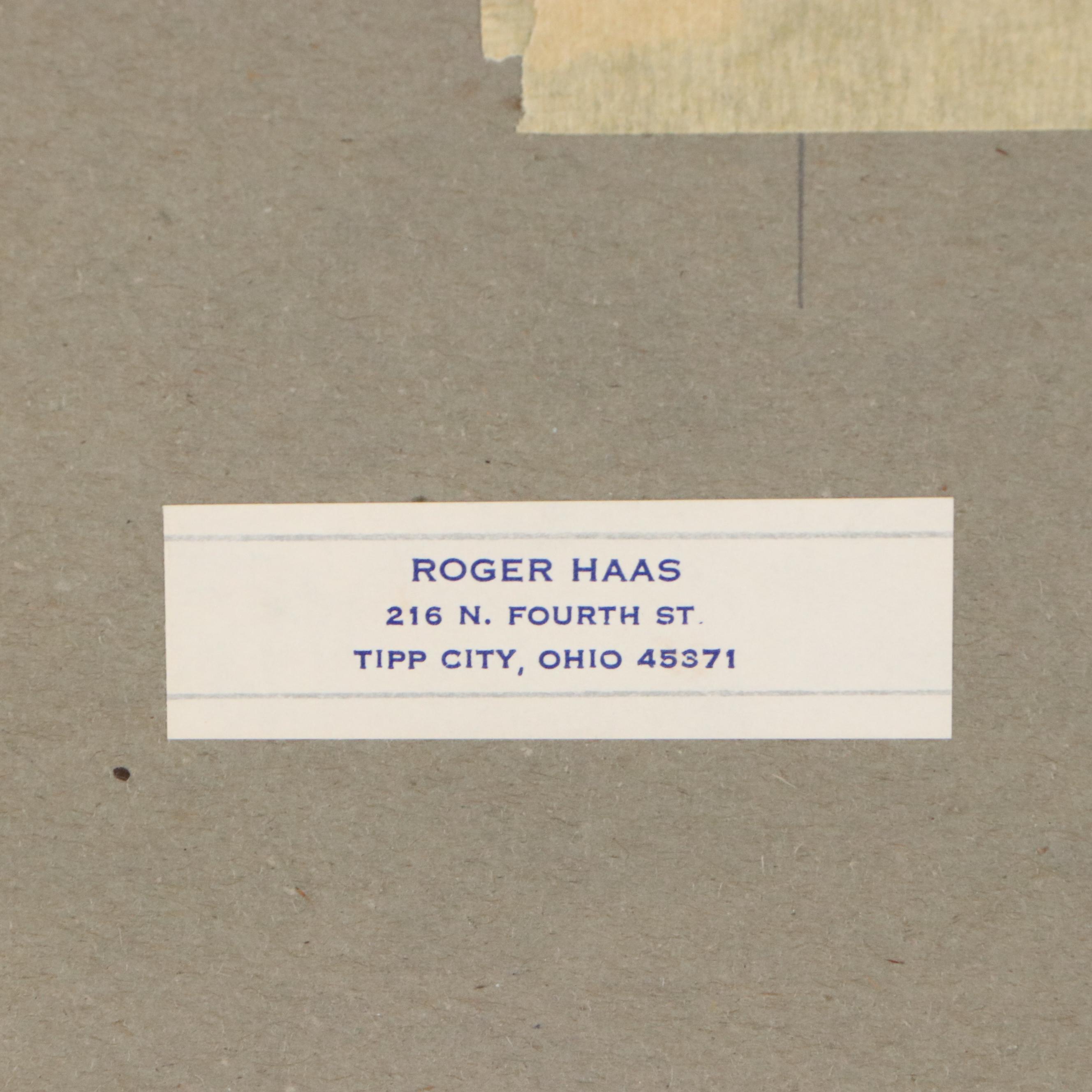 Roger Haas Watercolor Painting of Civil War Military Drummer, 20th Century