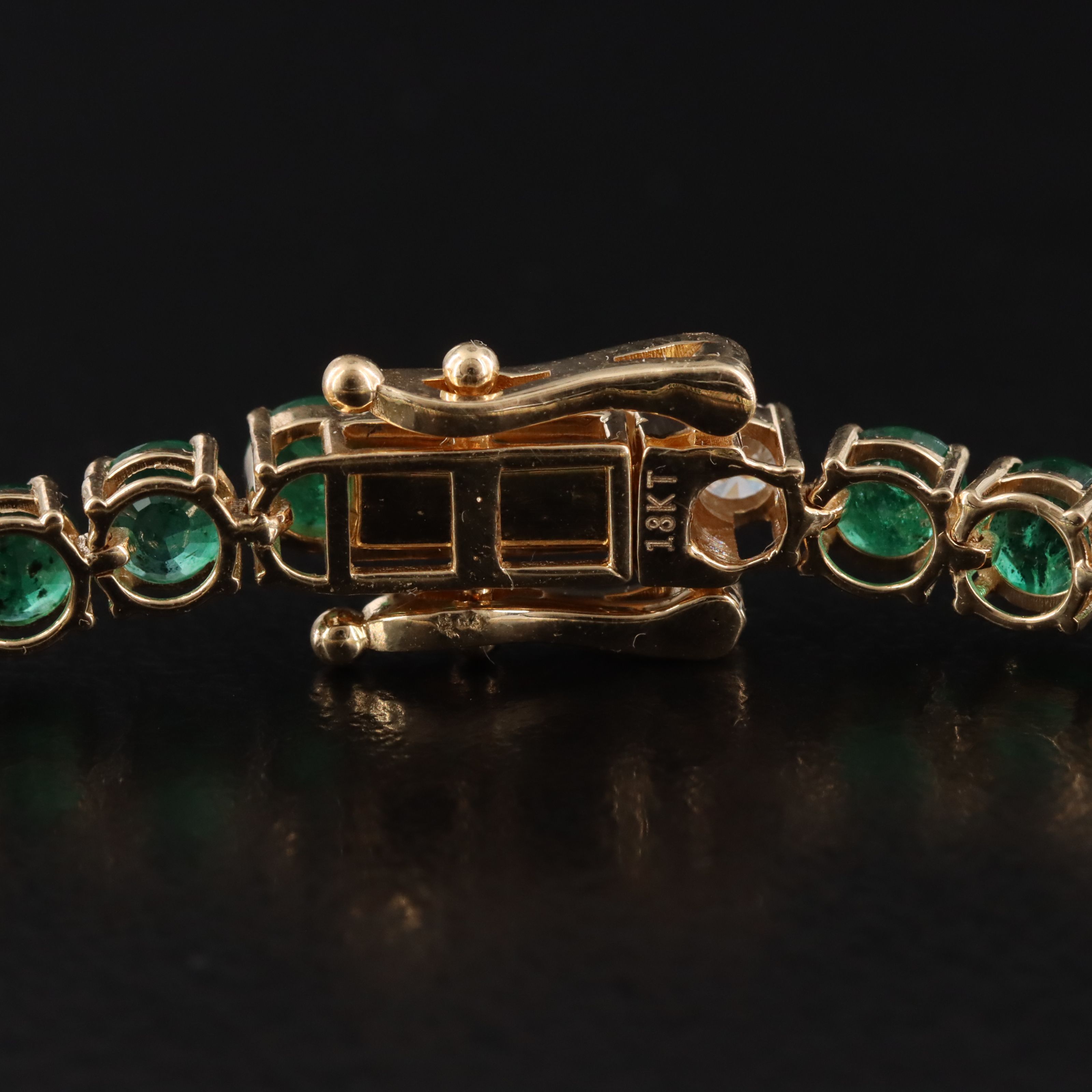 18K 6.81 CTW Emerald and Diamond Bracelet