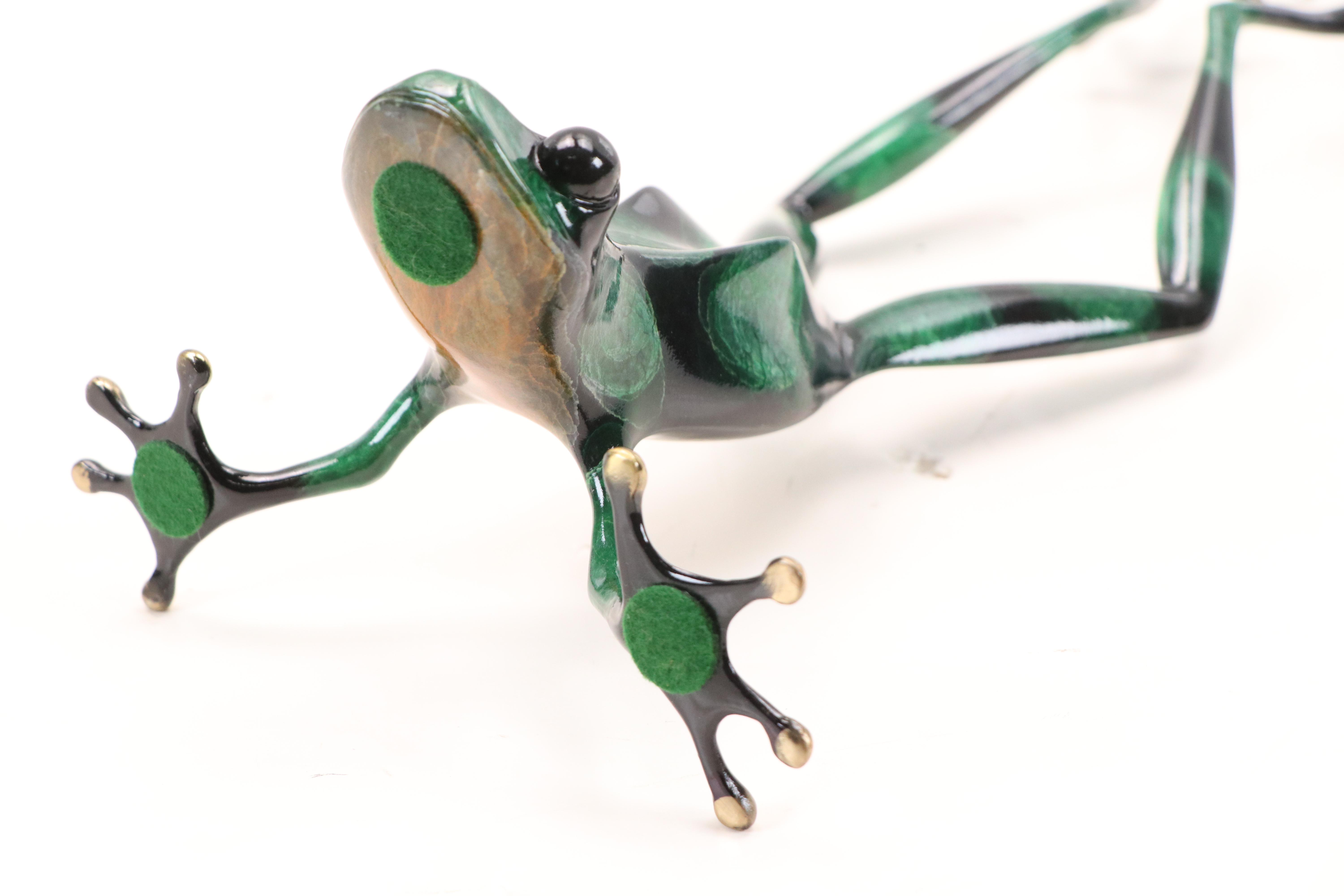 Tim "Frogman" Cotterill Enameled Bronze Frog, 1992