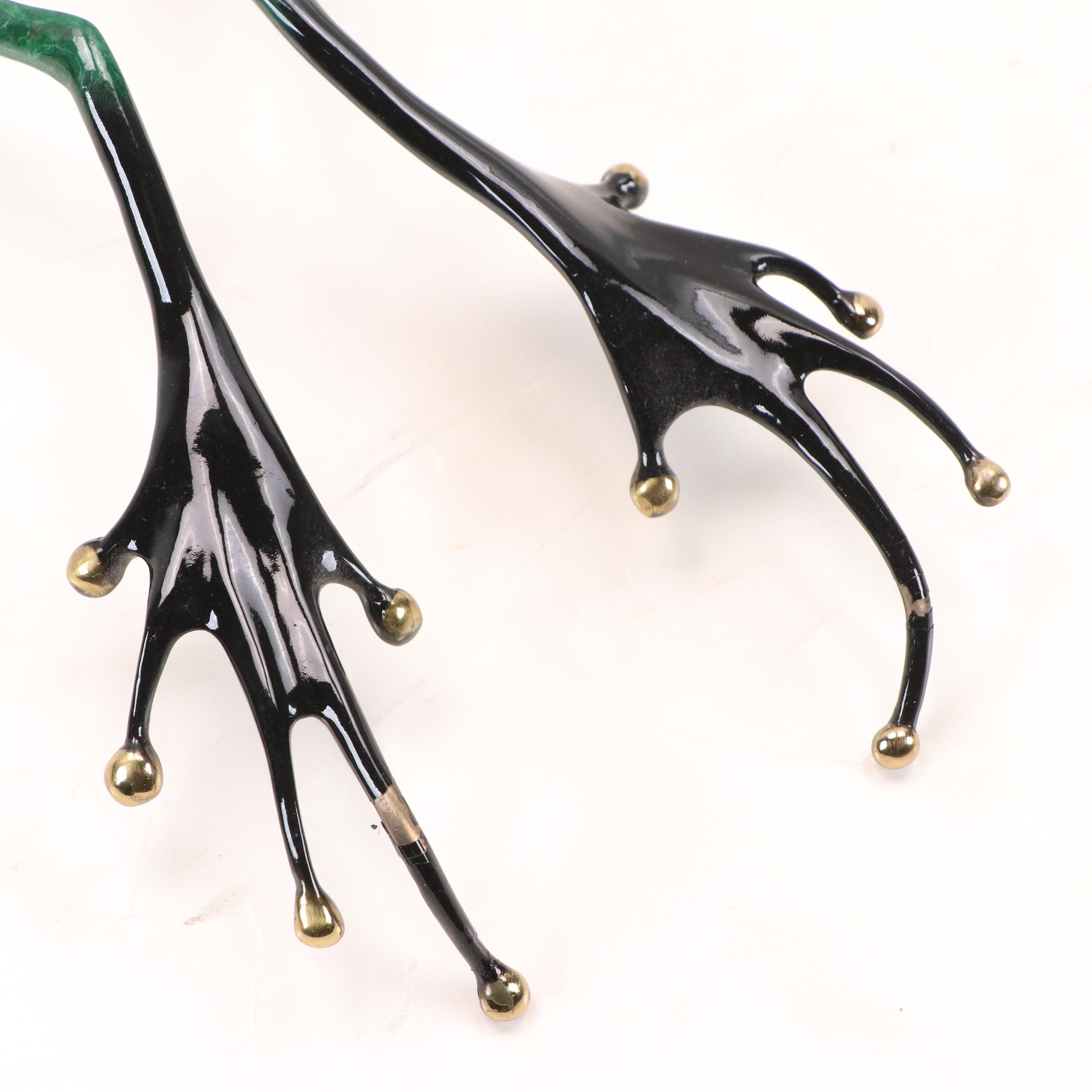 Tim "Frogman" Cotterill Enameled Bronze Frog, 1992