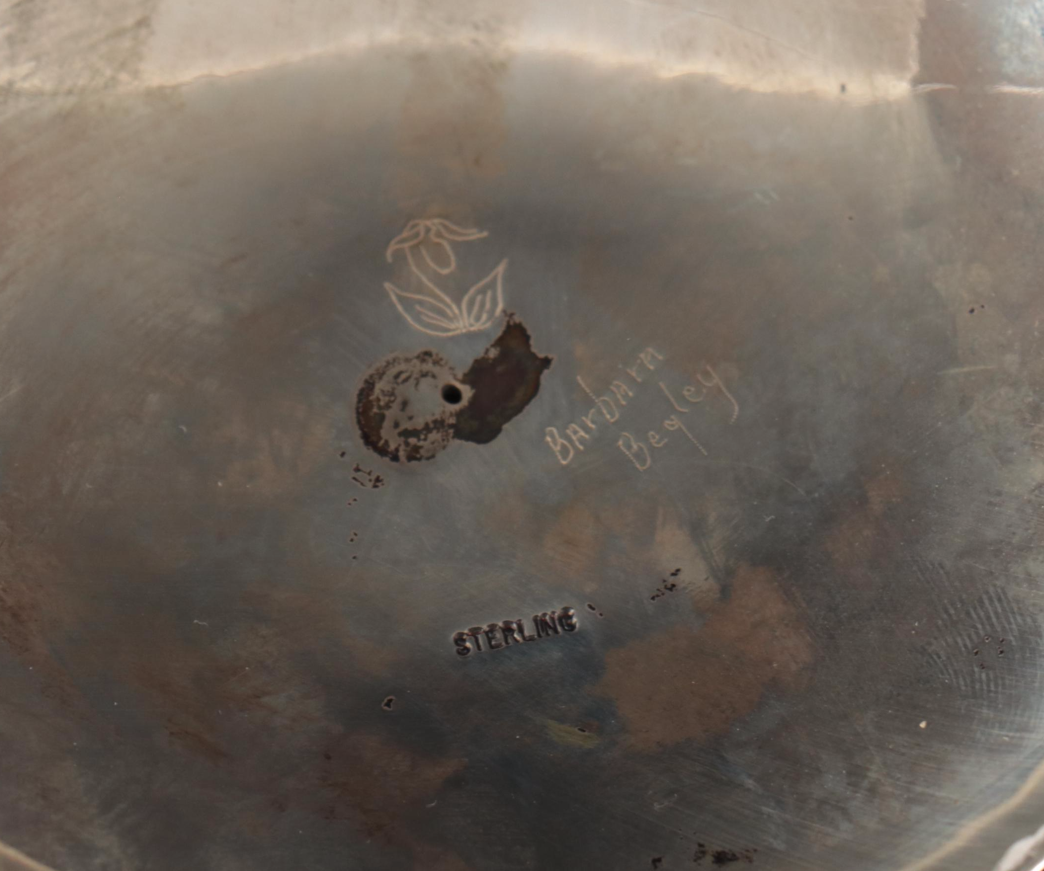 Barbara Begley Hammered Sterling Silver Lily Flower Vase