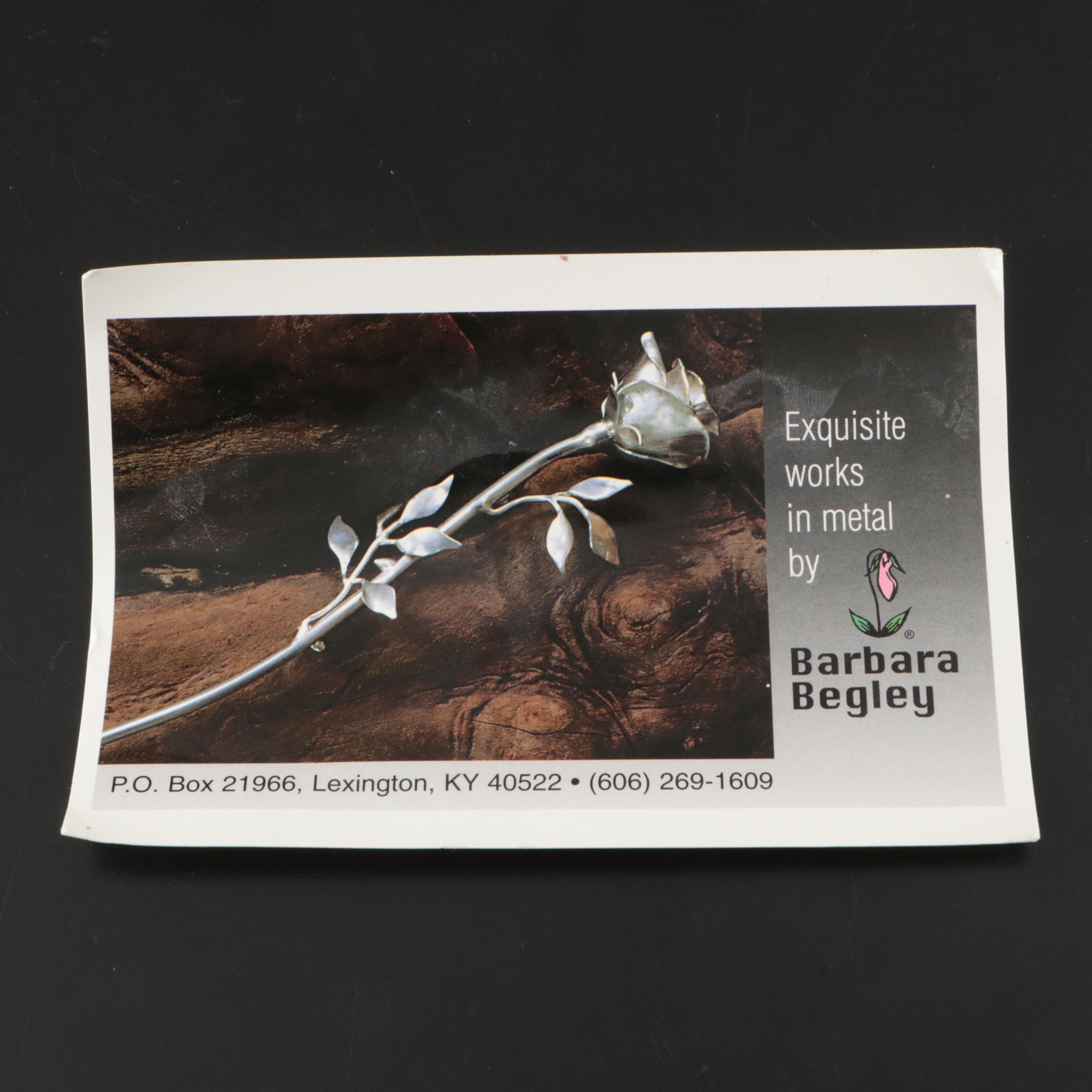 Barbara Begley Hammered Sterling Silver Lily Flower Vase