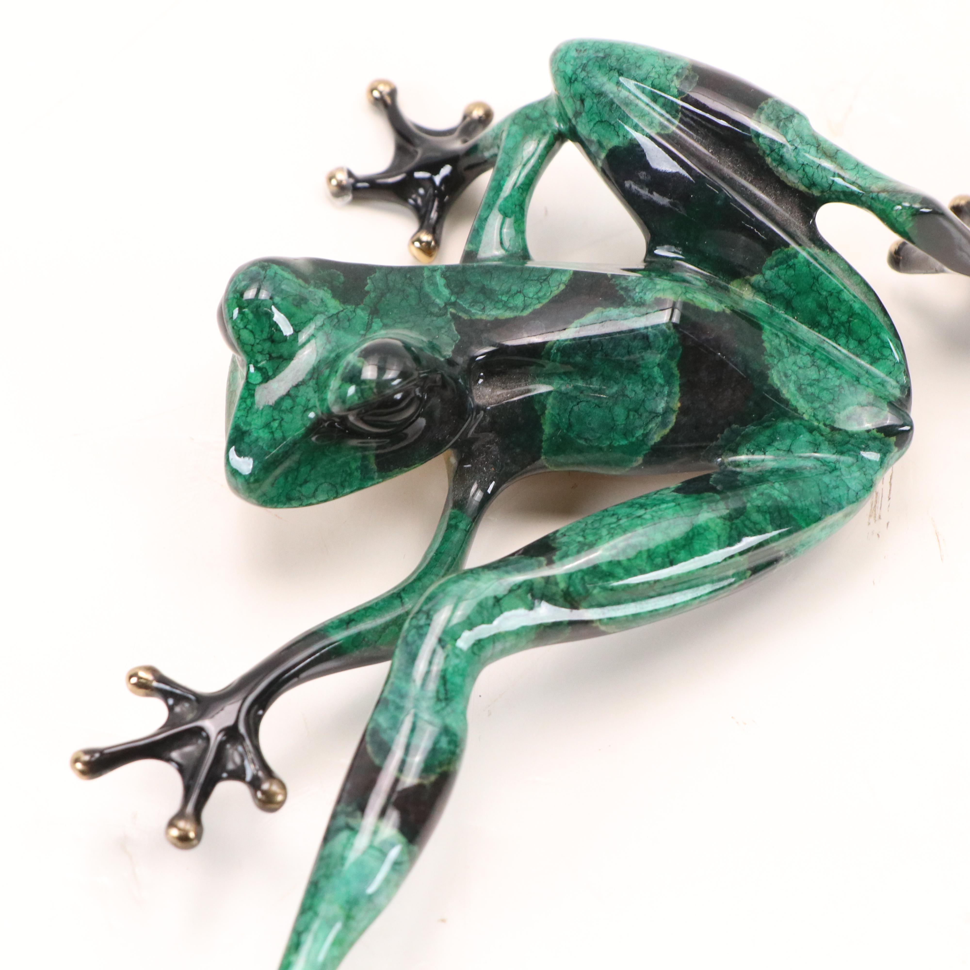Tim "Frogman" Cotterill Enameled Bronze Frog, 1998