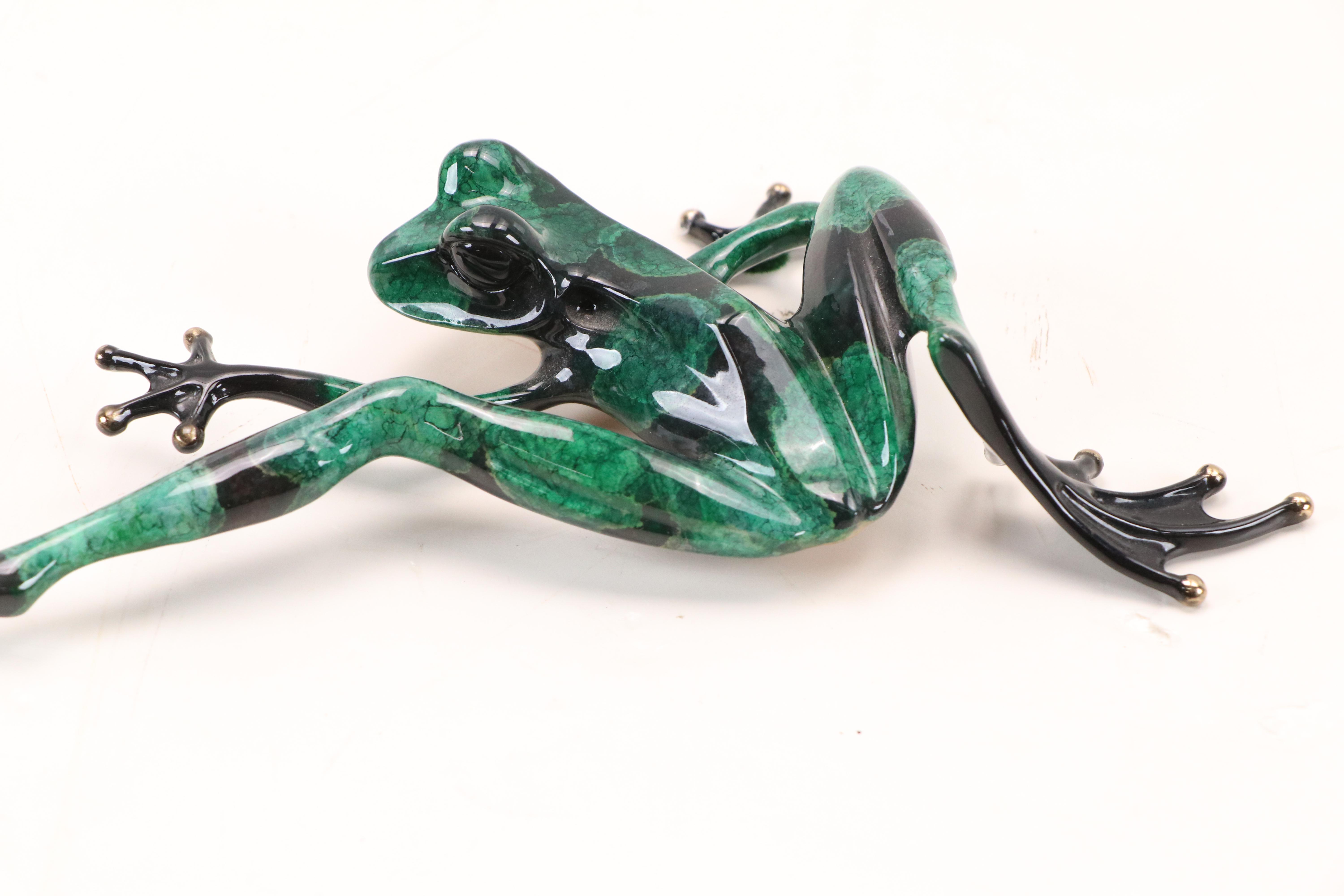 Tim "Frogman" Cotterill Enameled Bronze Frog, 1998
