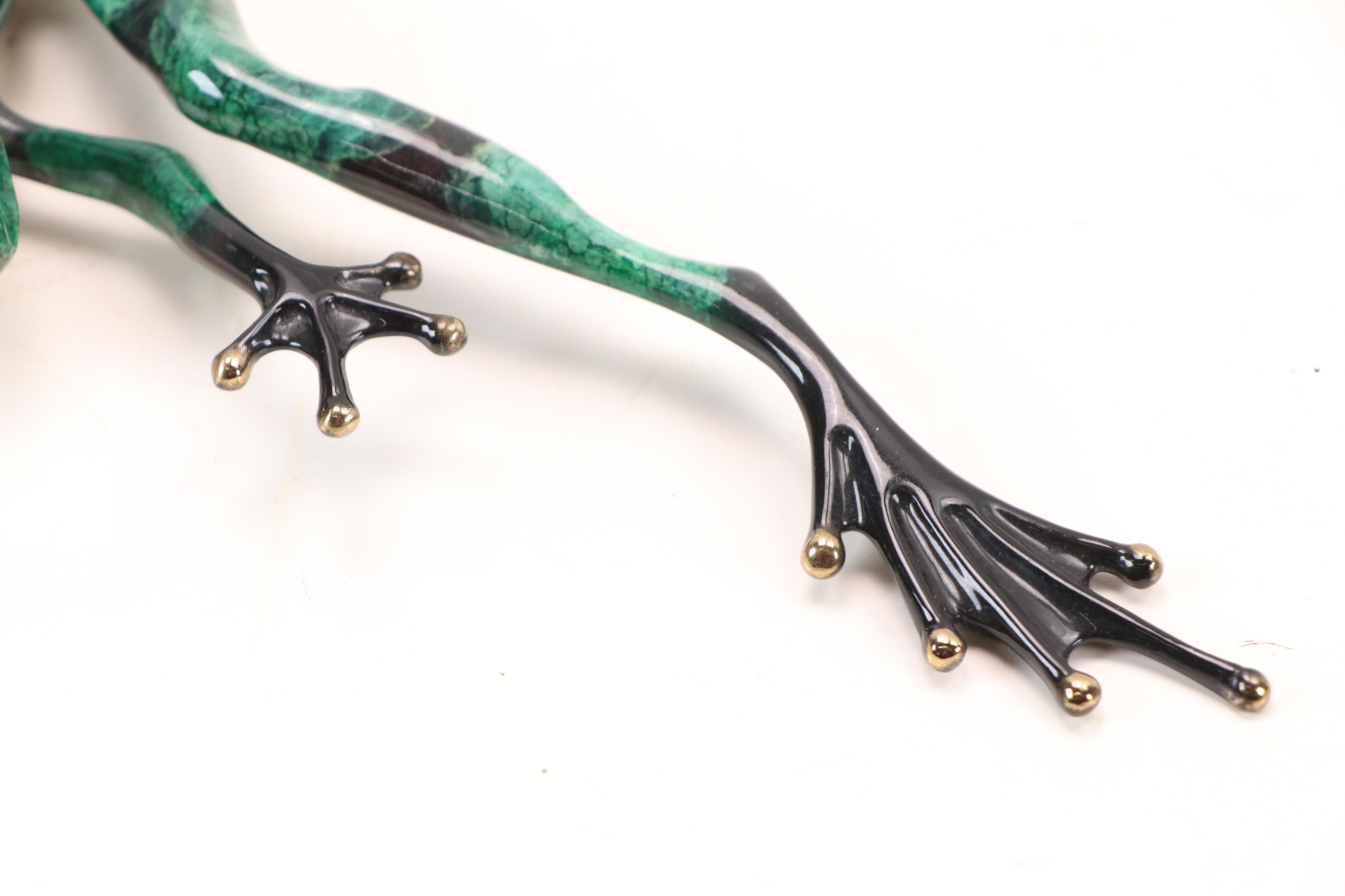 Tim "Frogman" Cotterill Enameled Bronze Frog, 1998