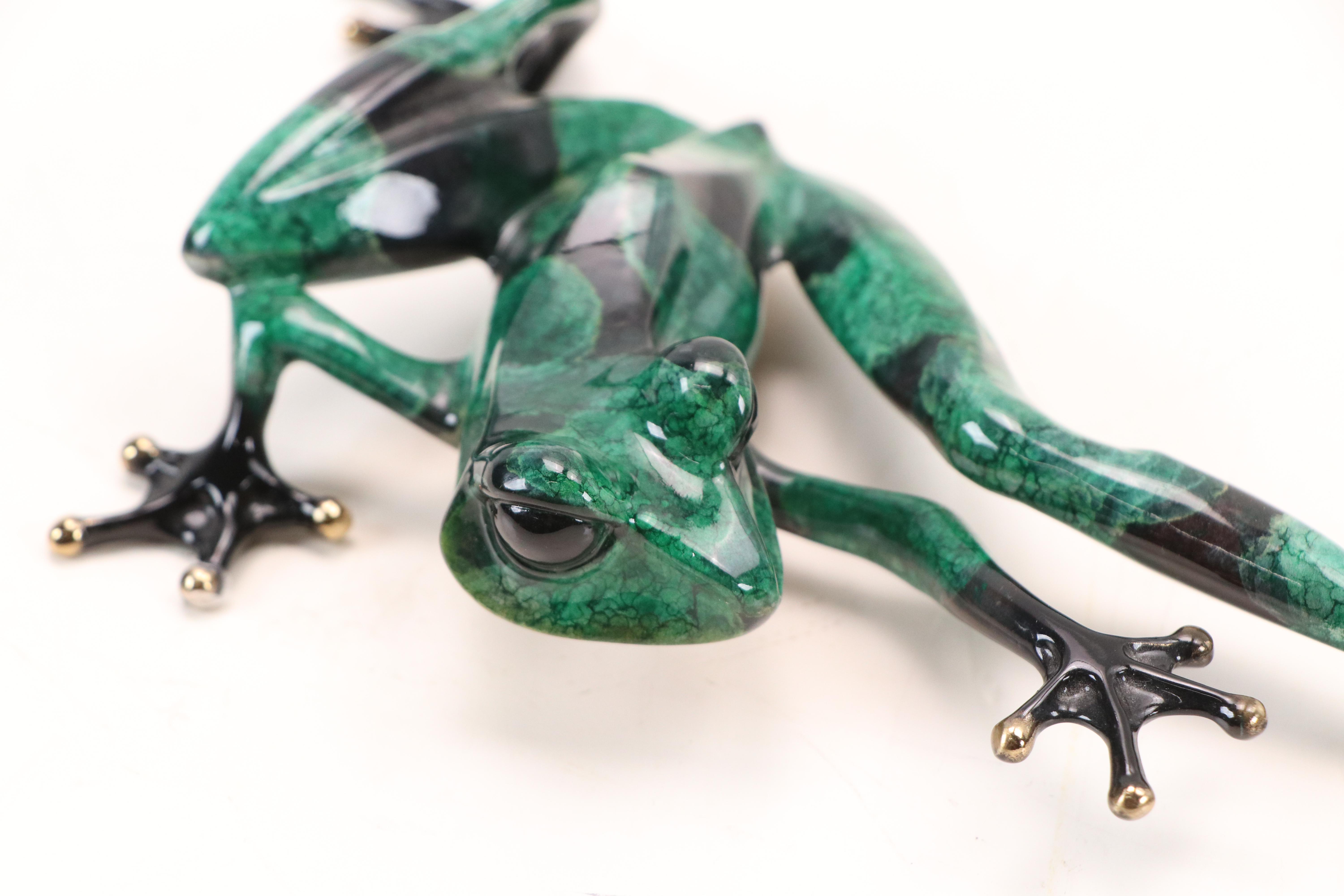 Tim "Frogman" Cotterill Enameled Bronze Frog, 1998