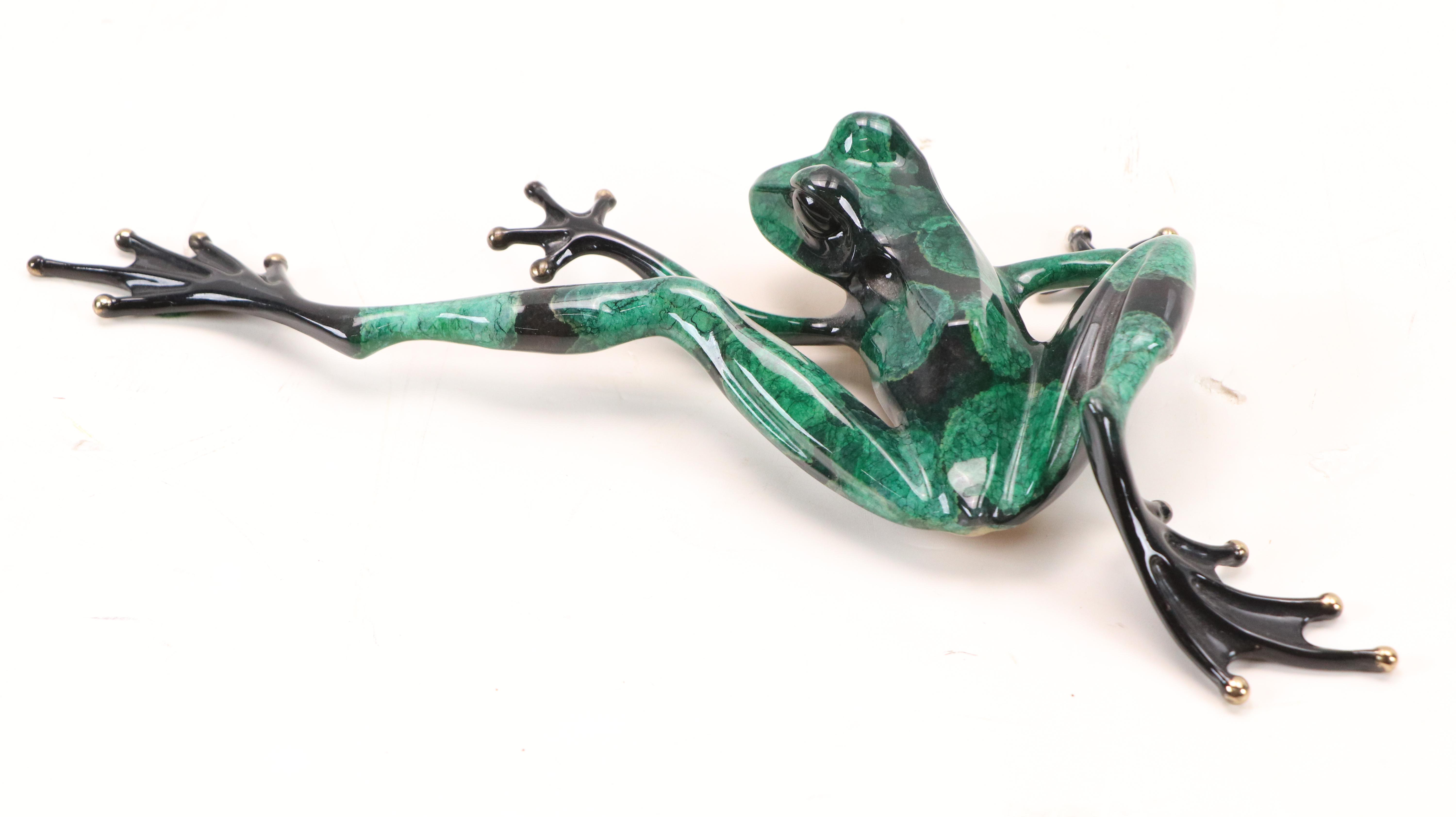 Tim "Frogman" Cotterill Enameled Bronze Frog, 1998