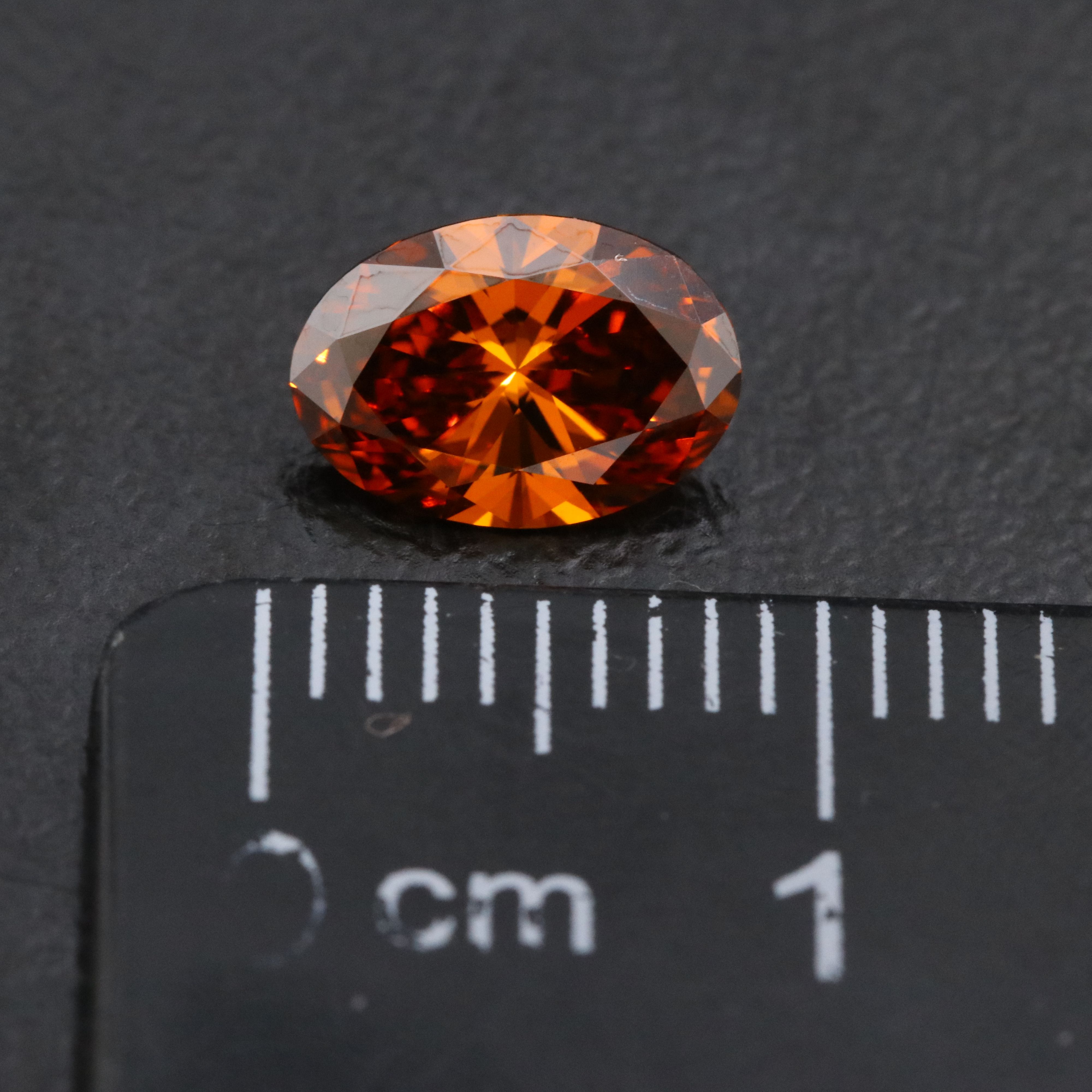 Loose 1.01 CT Lab Grown Fancy Orange Diamond with IGI Report