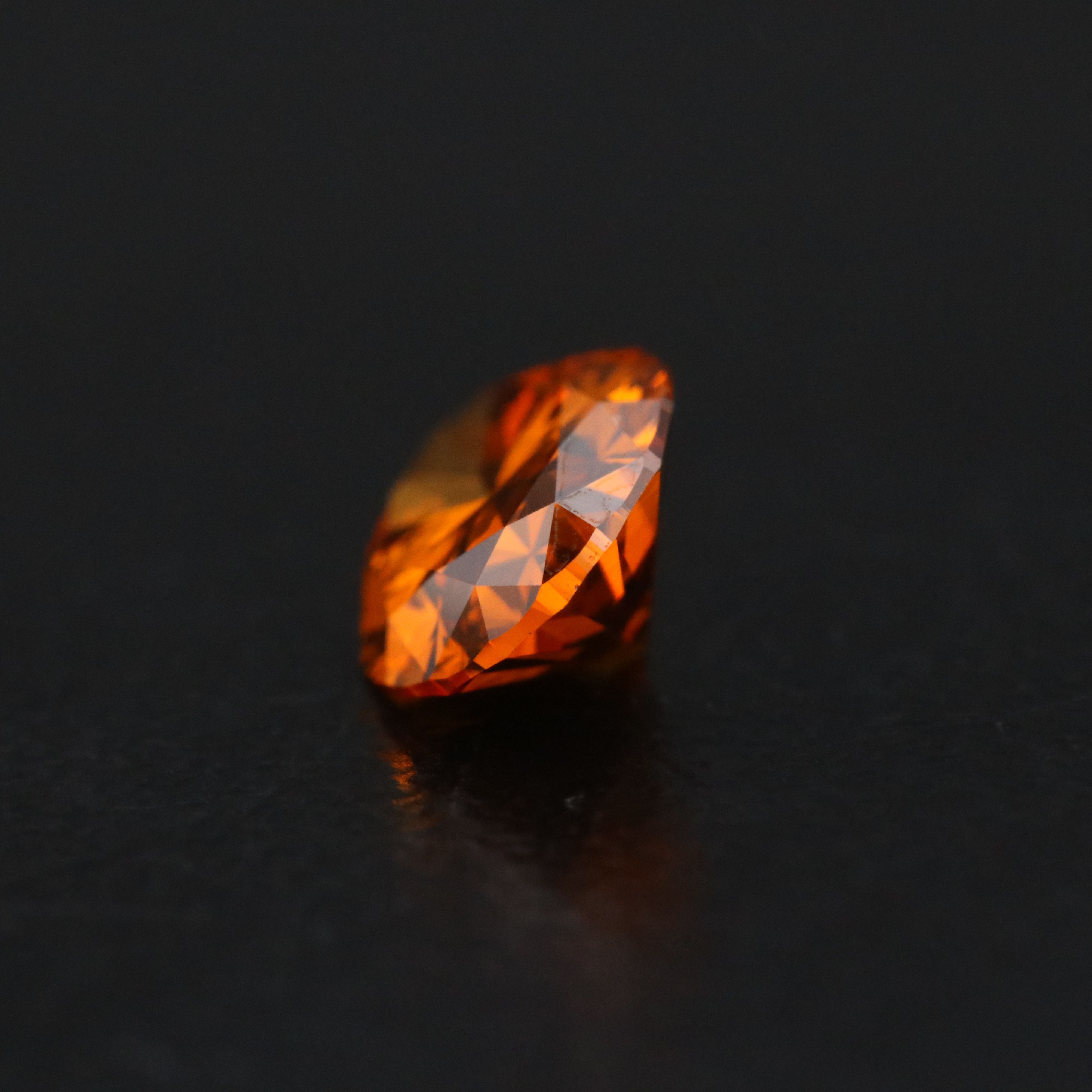 Loose 1.01 CT Lab Grown Fancy Orange Diamond with IGI Report