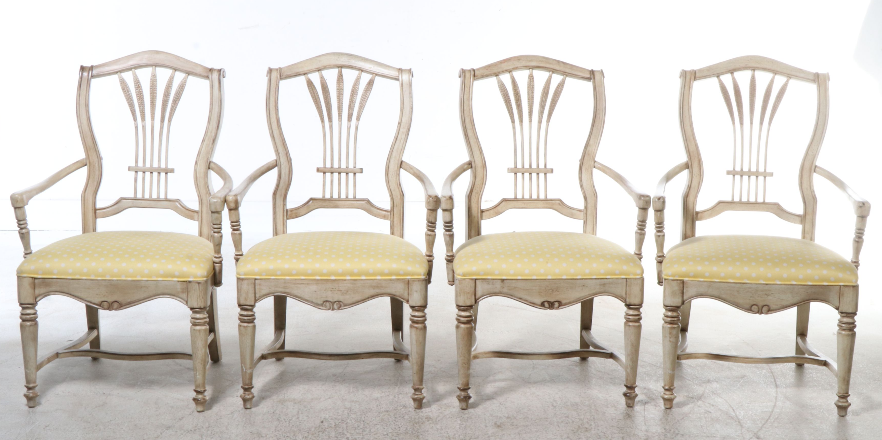 Set of Four Drexel-Heritage French Provincial Style Armchairs