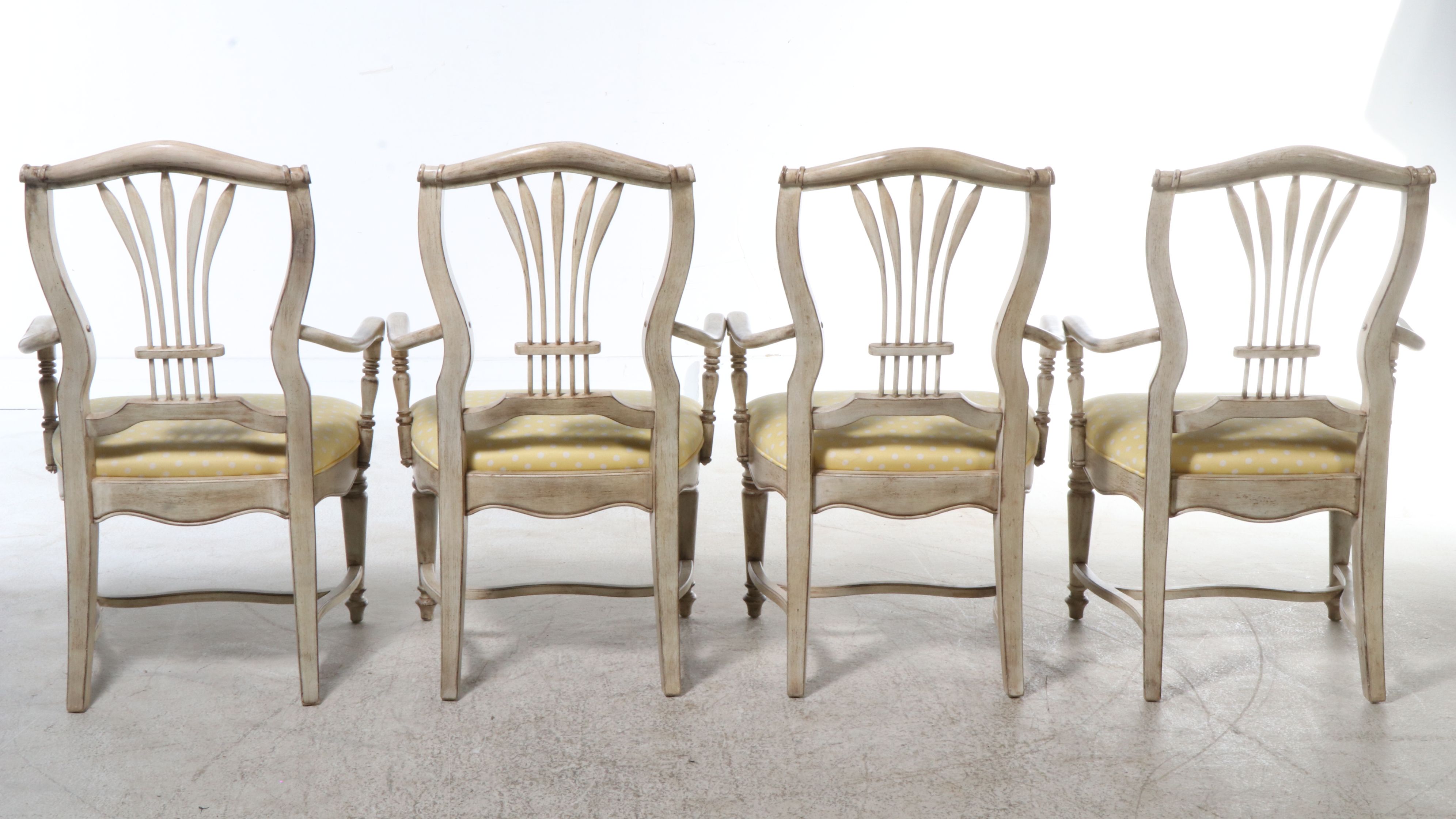 Set of Four Drexel-Heritage French Provincial Style Armchairs