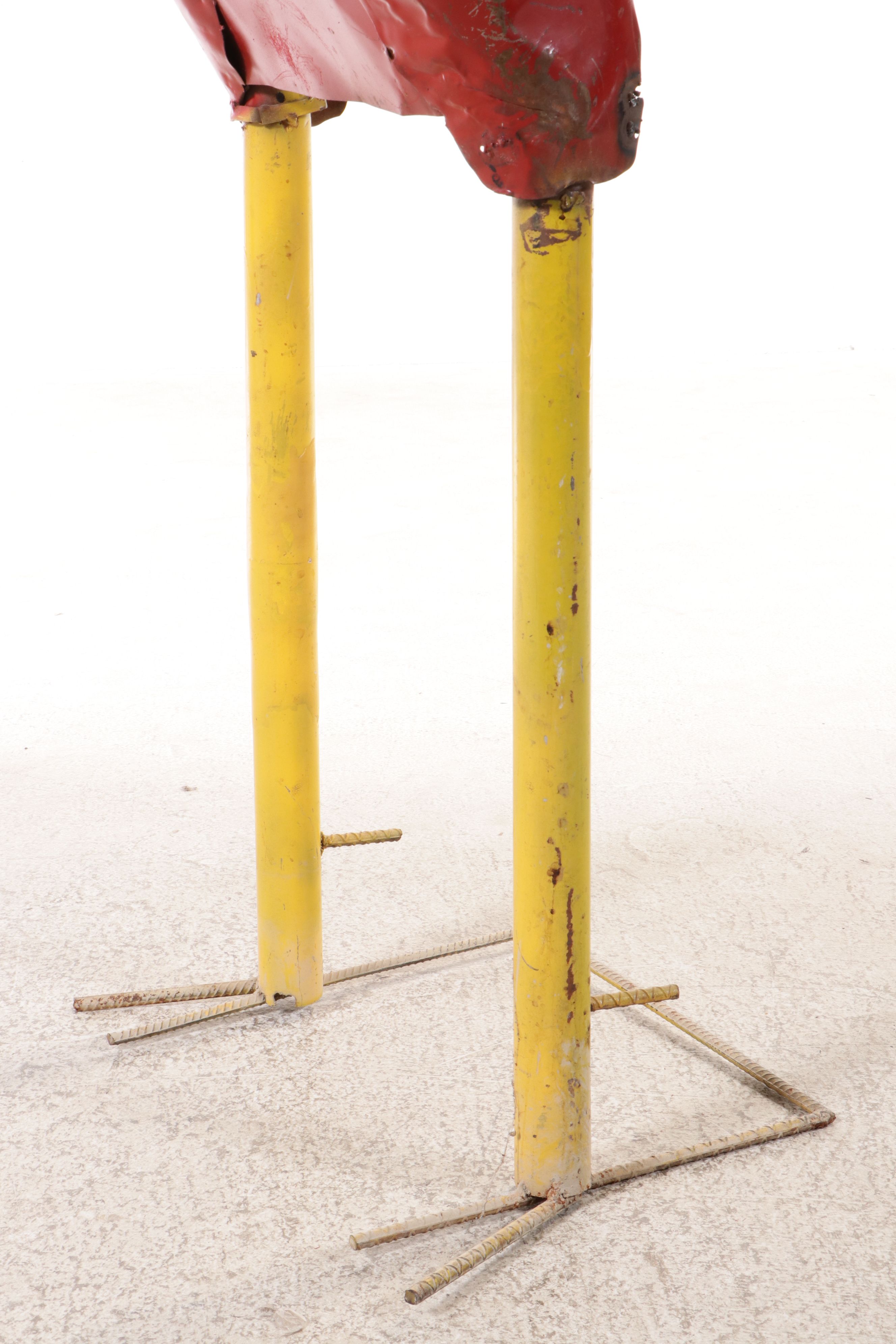 Whimsical Cut Steel Rooster Garden Statue