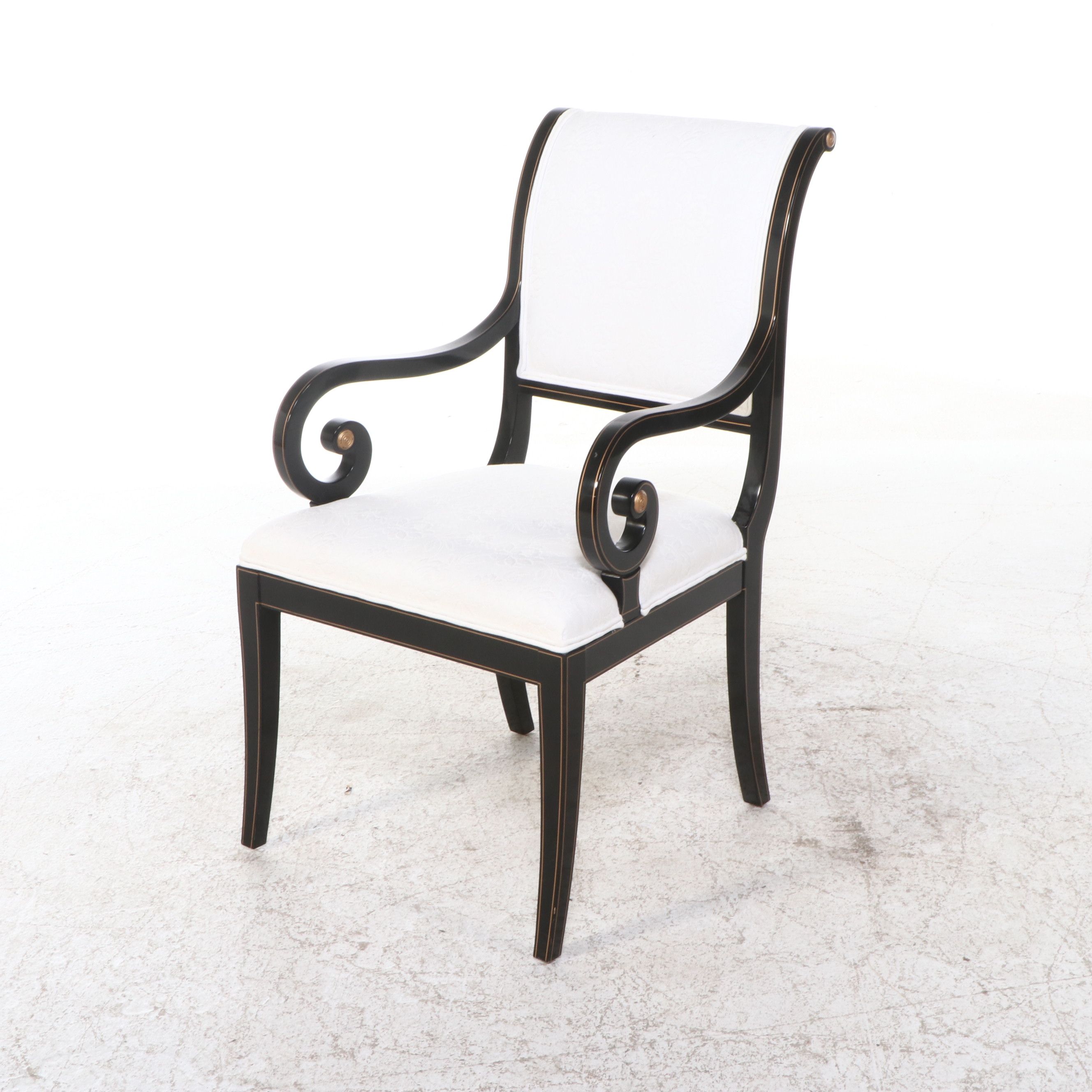 Set of Six Regency Style Lacquered Dining Chairs