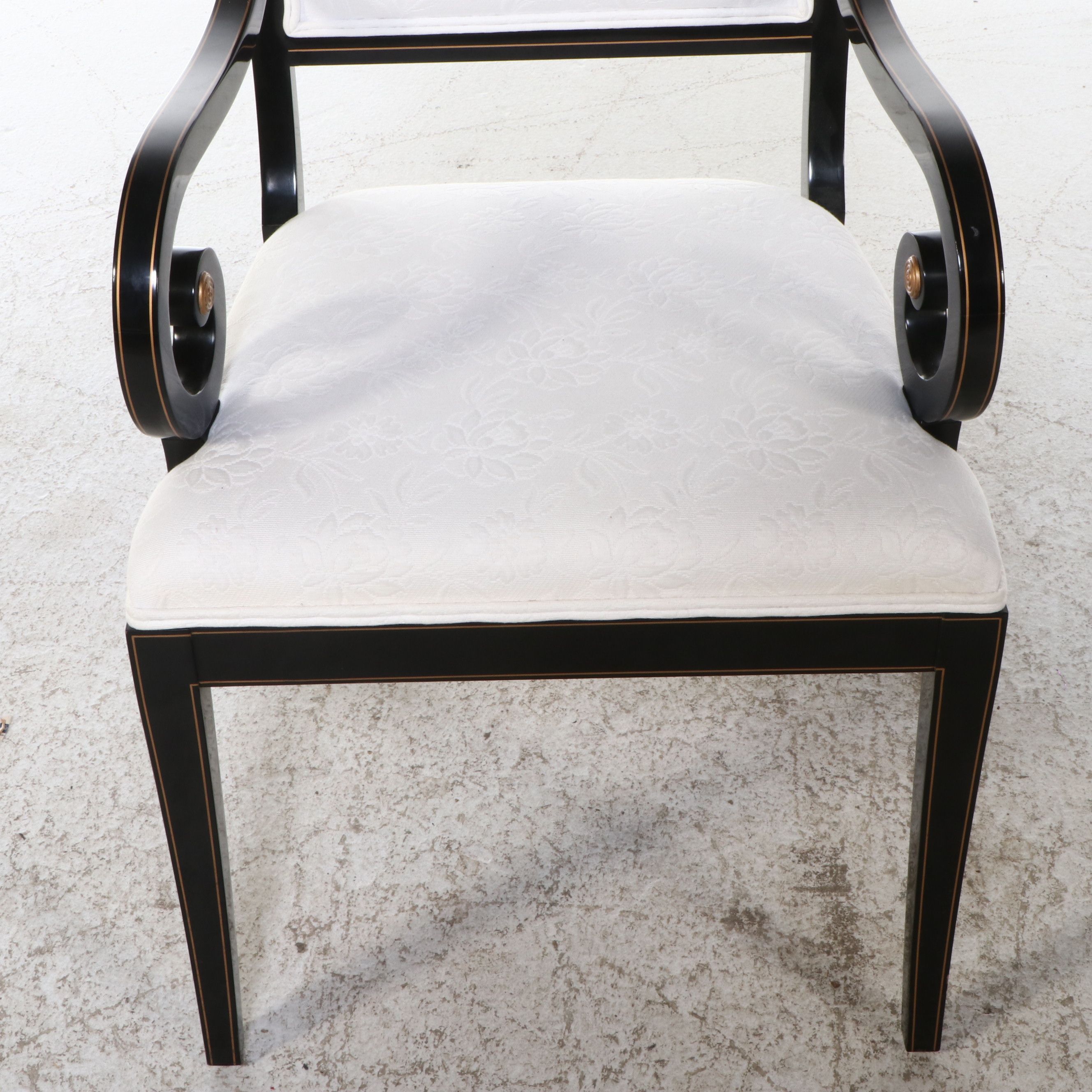 Set of Six Regency Style Lacquered Dining Chairs