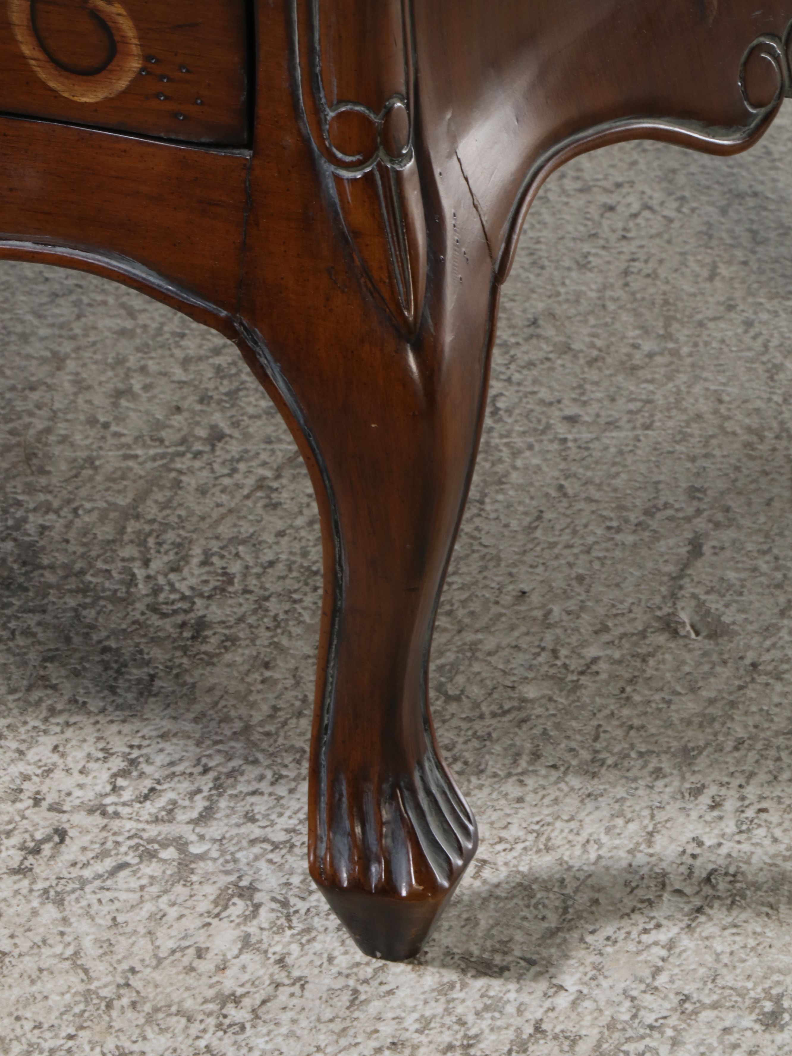 Continental Style Stenciled Commode, Late 20th Century