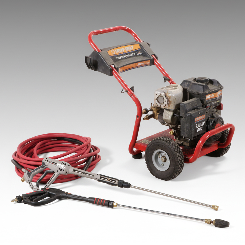 Troy-Bilt Gas-Powered Pressure Washer with Blue Hawk Handset, More