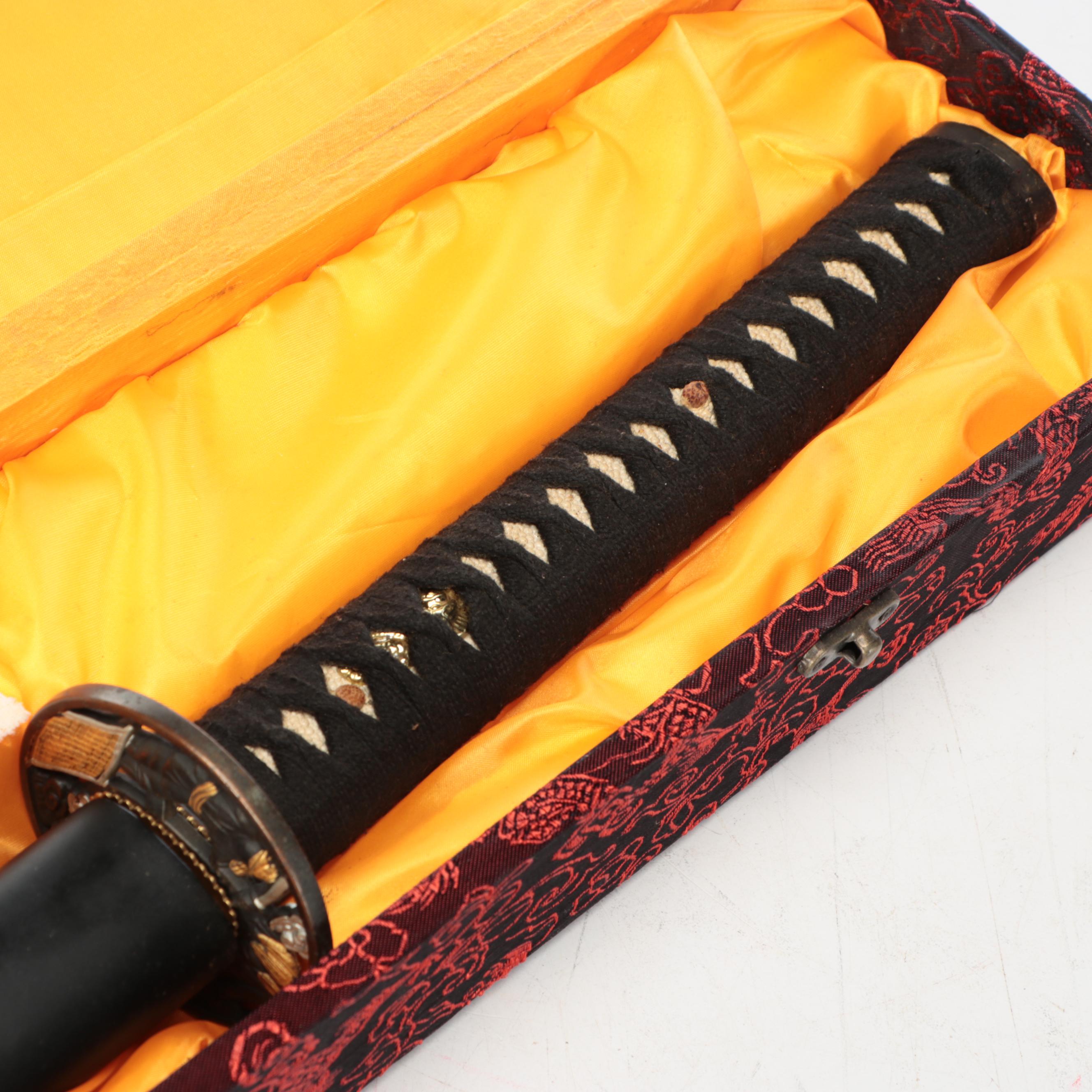 Japanese Katana with Presentation Box and Accessories