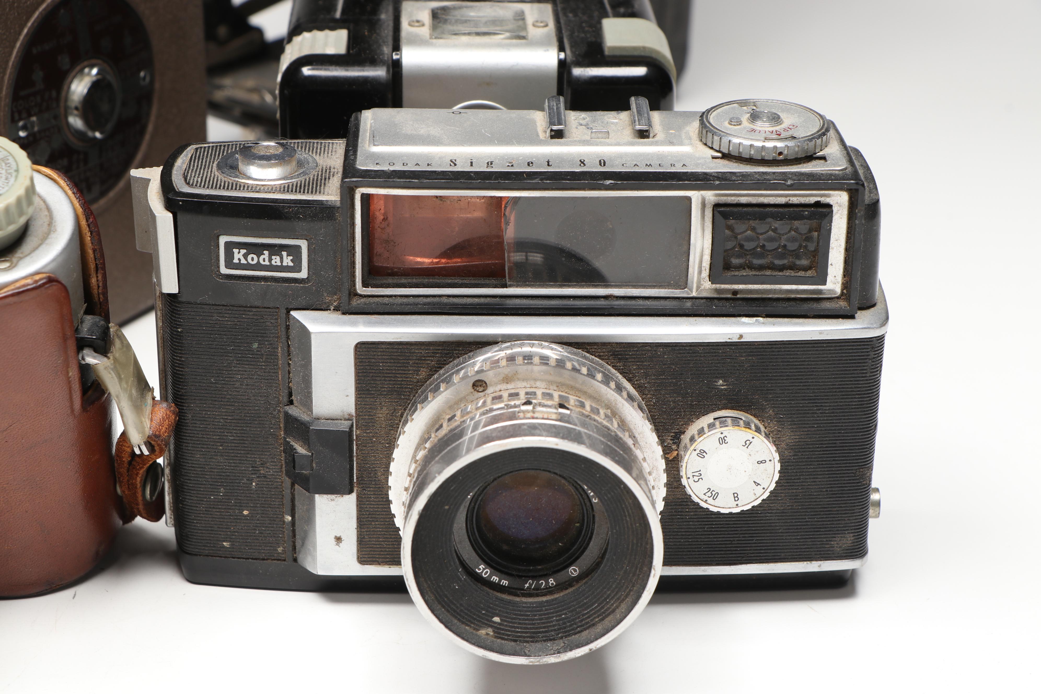 Kodak Pocket, Canon AE-1, Minolta X-570, and More SLR, Box, and Movie Cameras