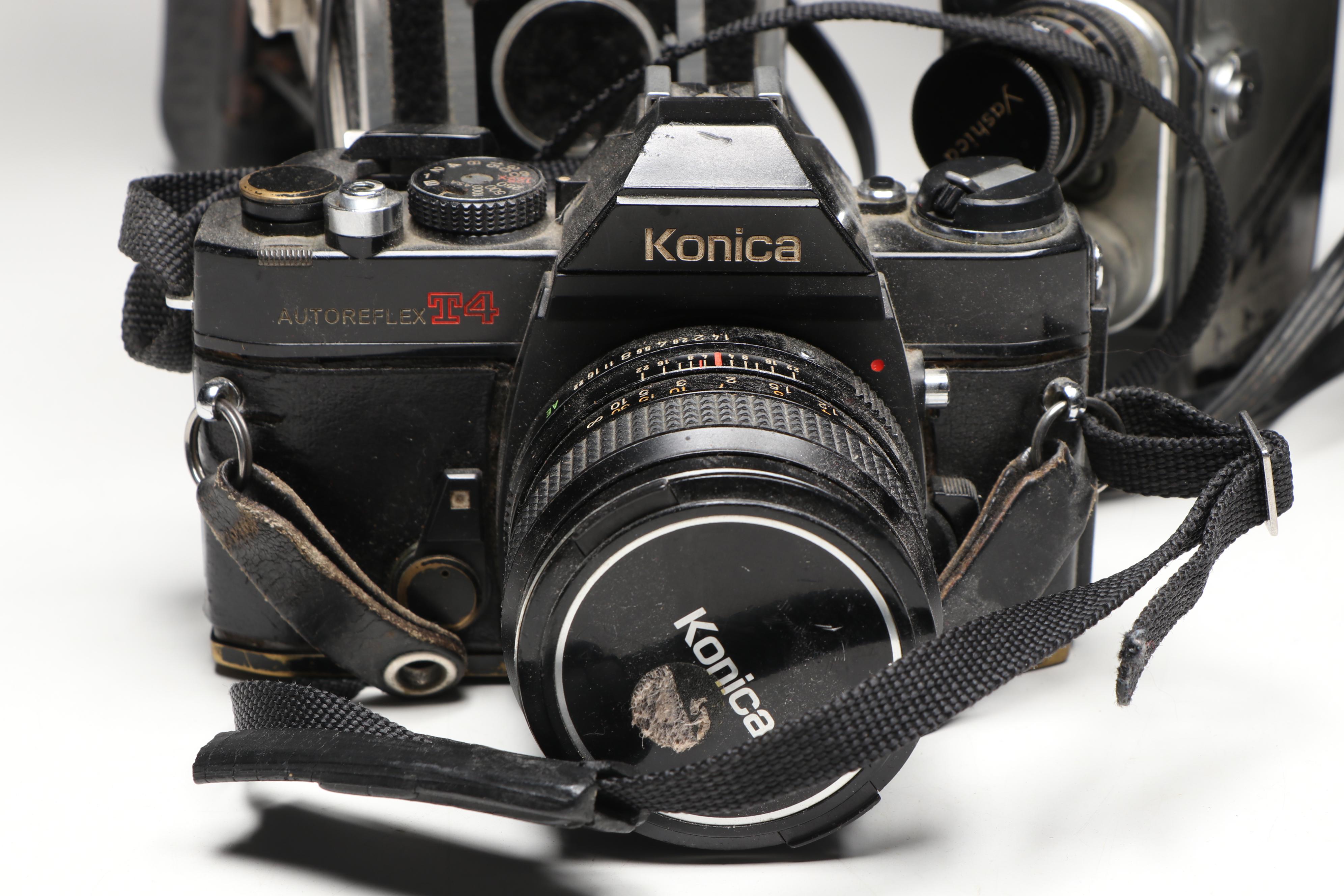 Kodak Pocket, Canon AE-1, Minolta X-570, and More SLR, Box, and Movie Cameras