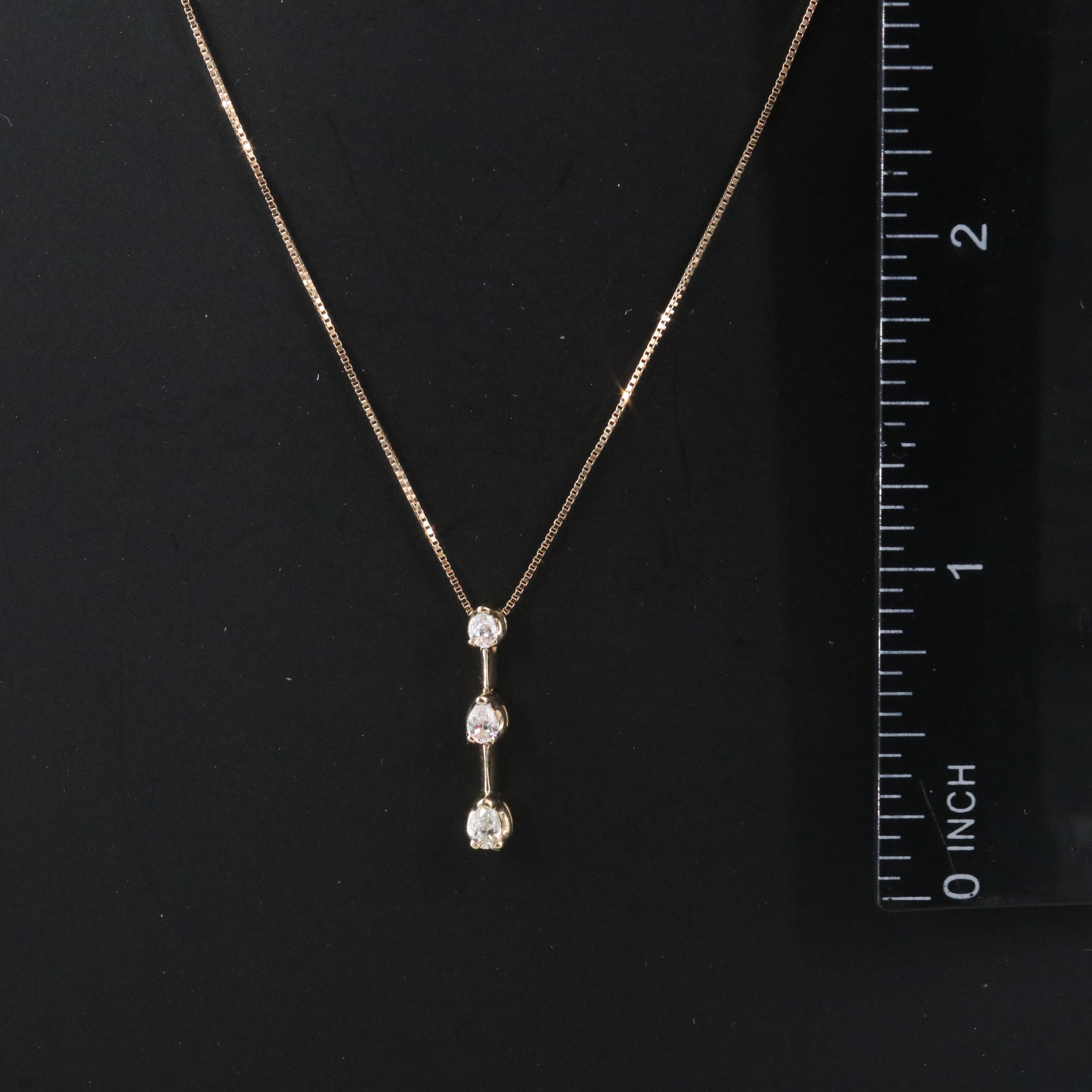 14K 0.25 CTW Diamond Pendant Necklace