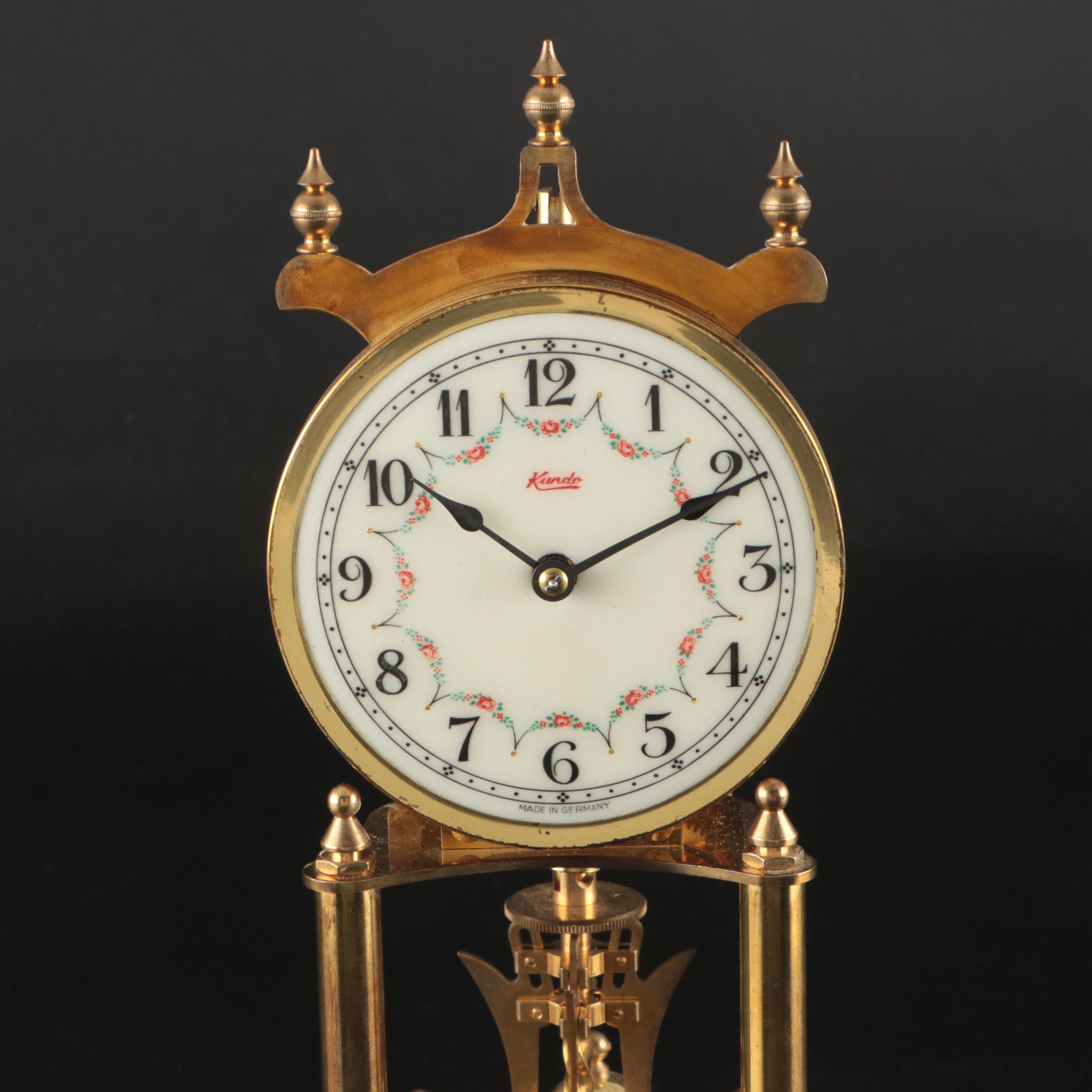 Kundo German Brass Finish Anniversary Clock