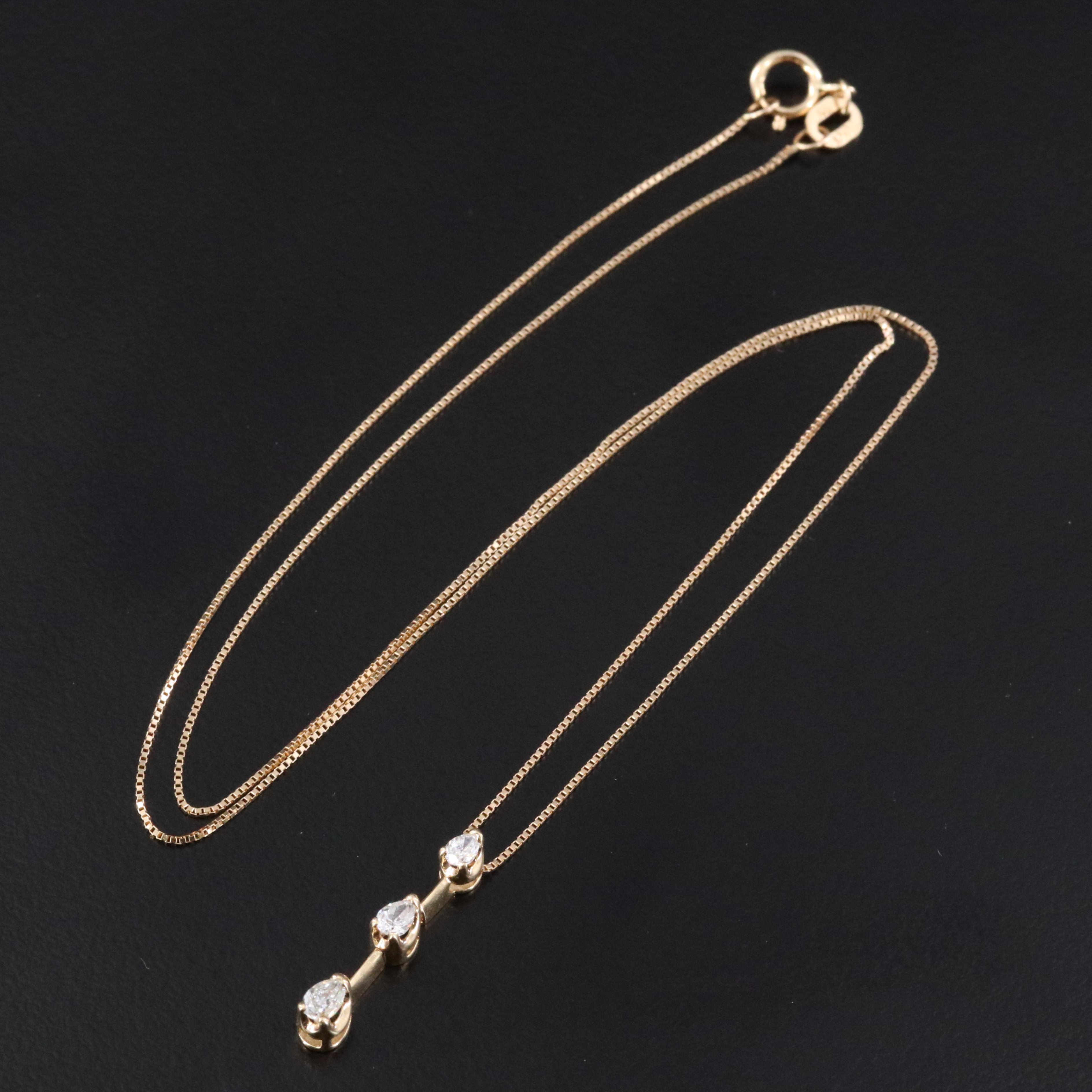 14K 0.25 CTW Diamond Pendant Necklace