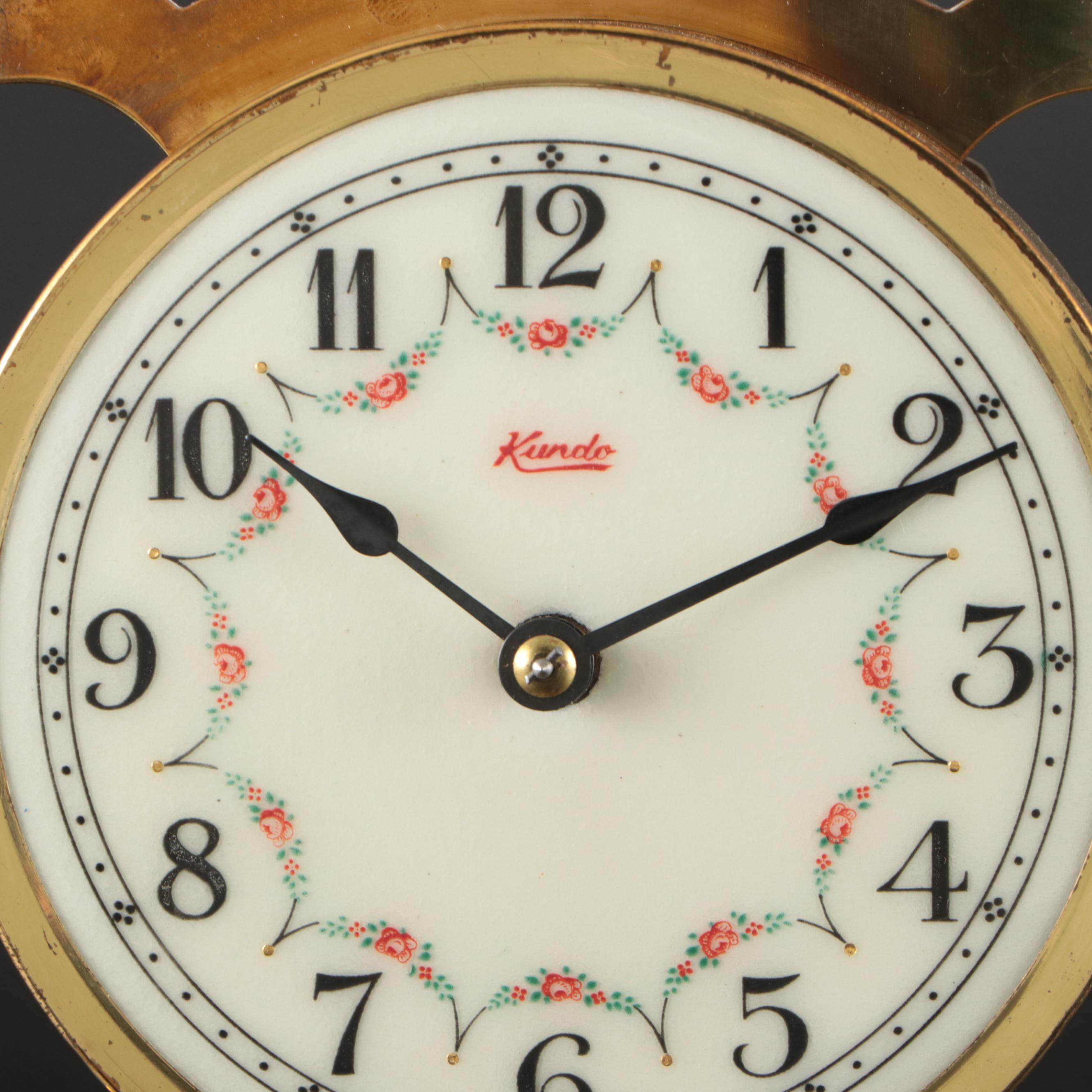 Kundo German Brass Finish Anniversary Clock