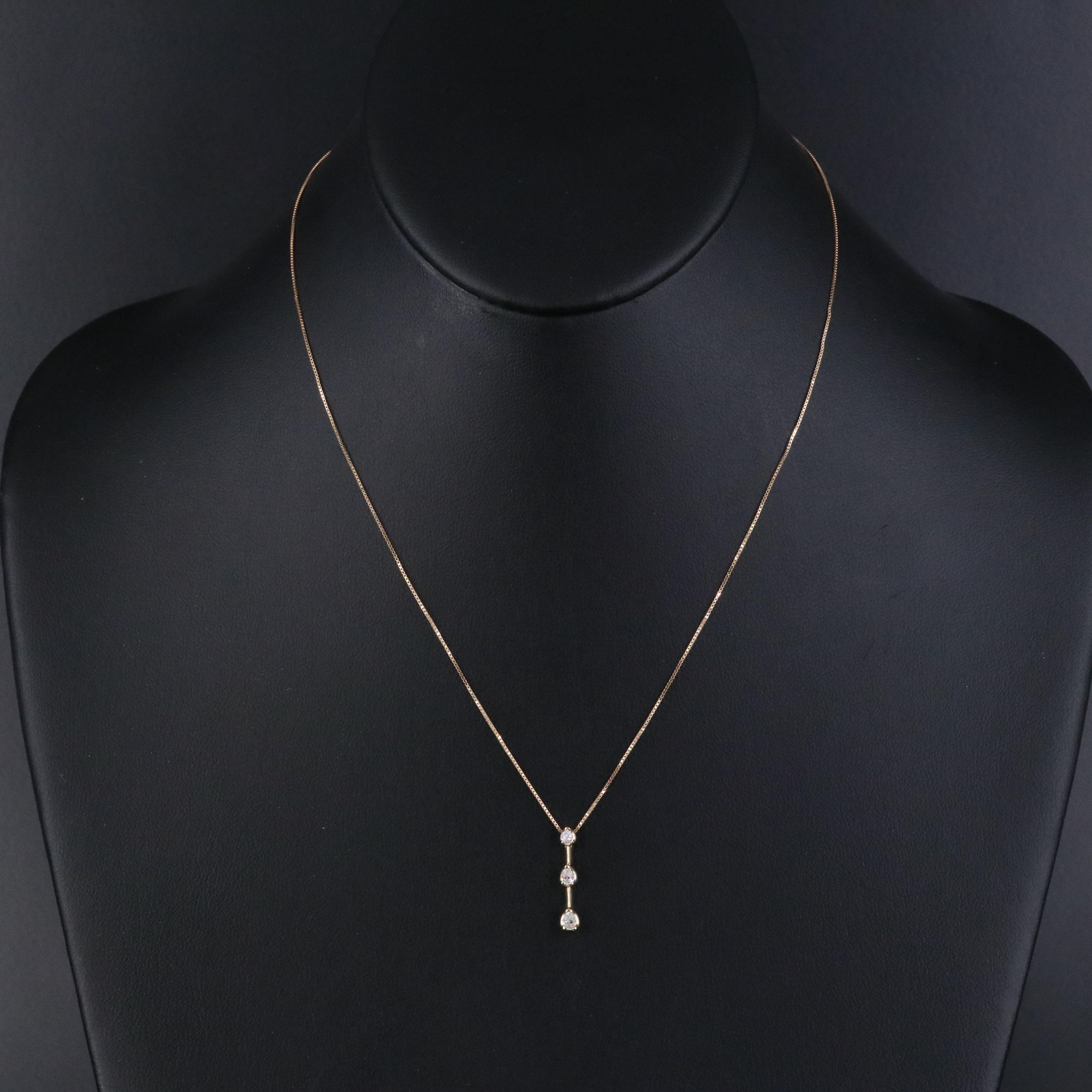 14K 0.25 CTW Diamond Pendant Necklace