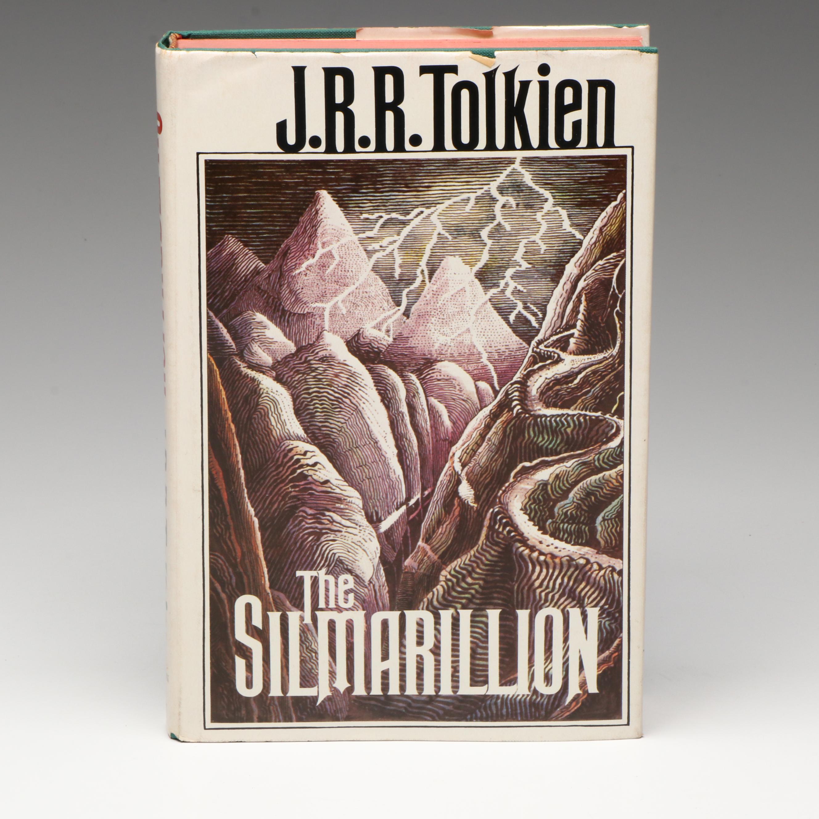Book Club Edition "The Silmarillion" by J. R. R. Tolkien with Map, 1977