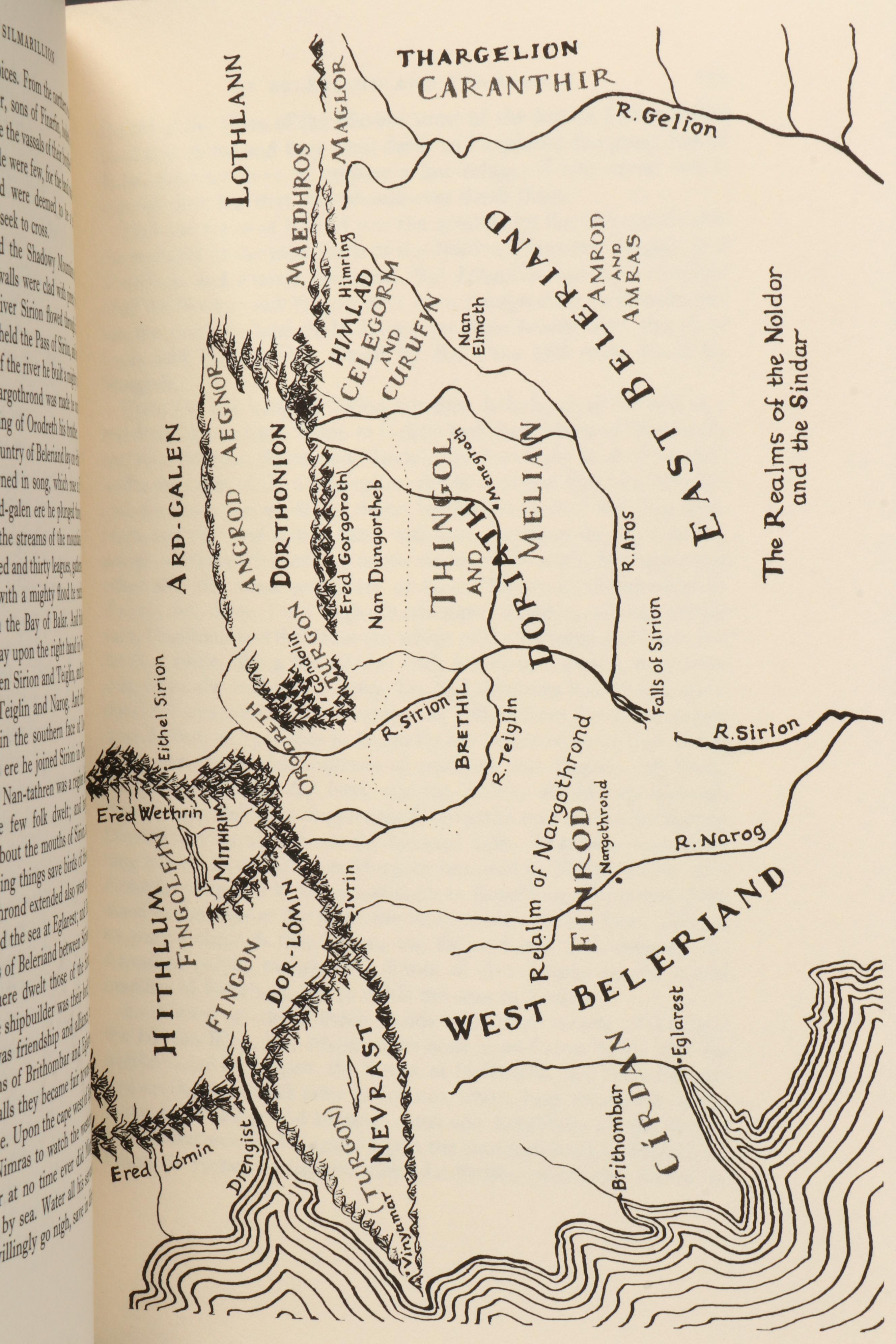 Book Club Edition "The Silmarillion" by J. R. R. Tolkien with Map, 1977