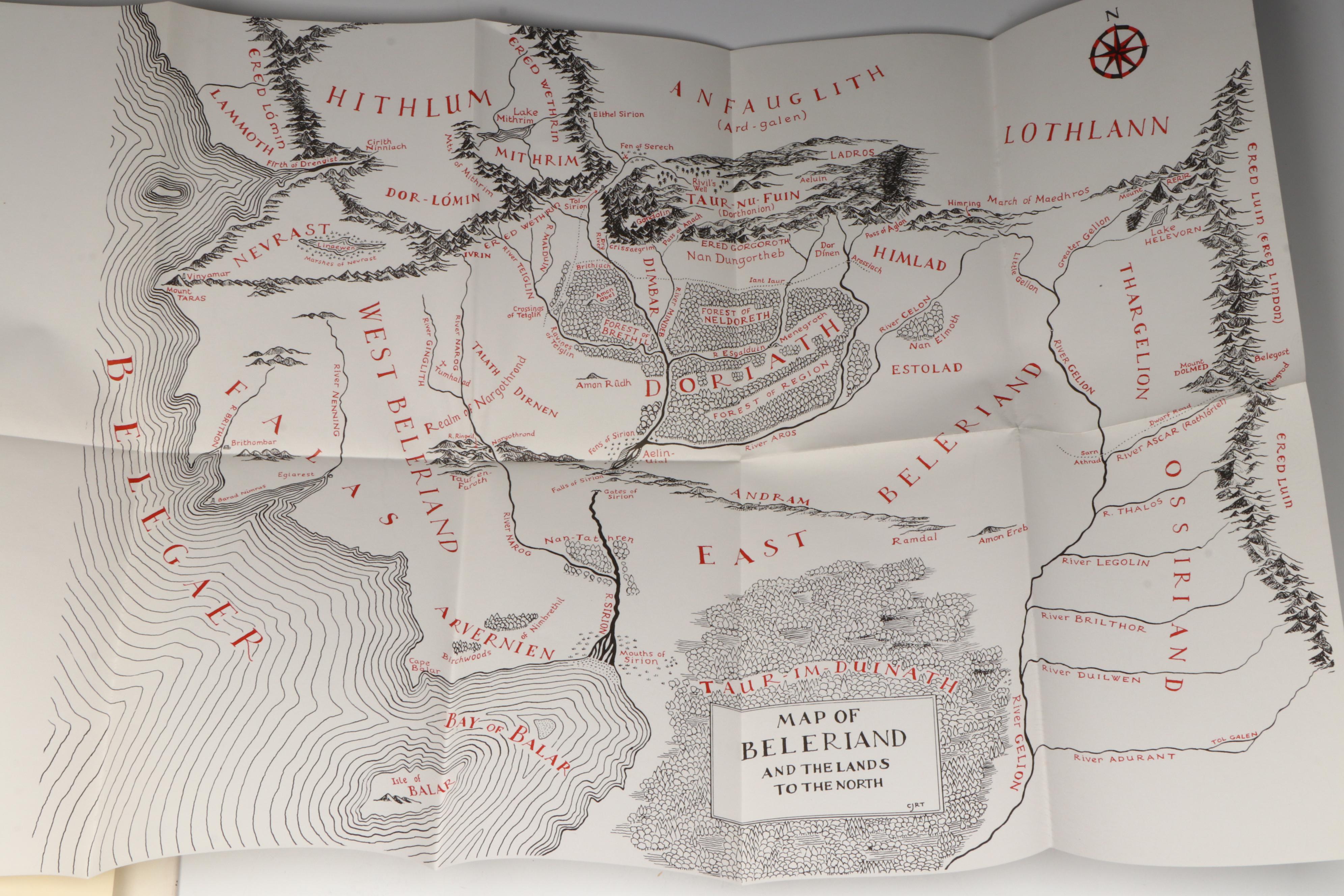 Book Club Edition "The Silmarillion" by J. R. R. Tolkien with Map, 1977