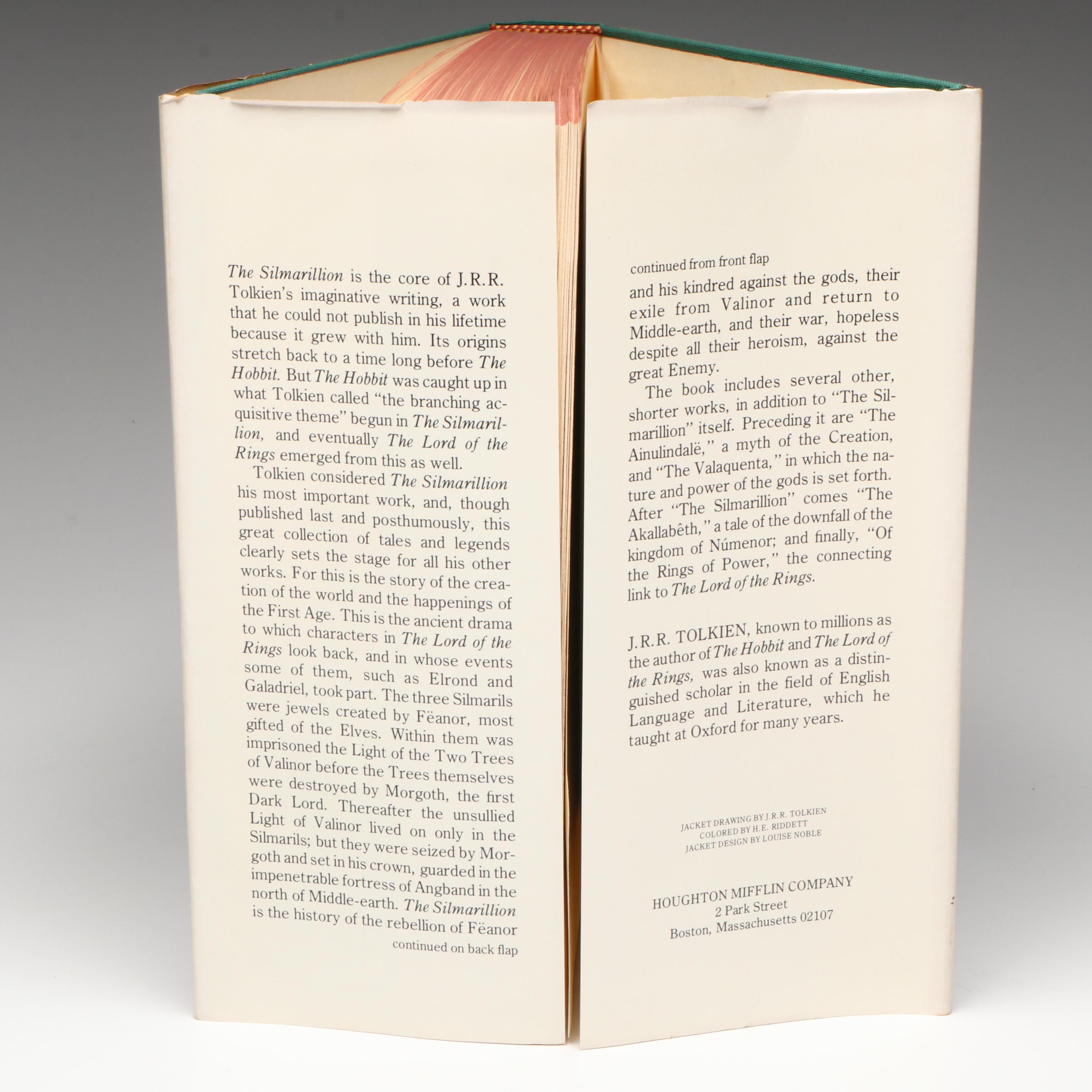 Book Club Edition "The Silmarillion" by J. R. R. Tolkien with Map, 1977