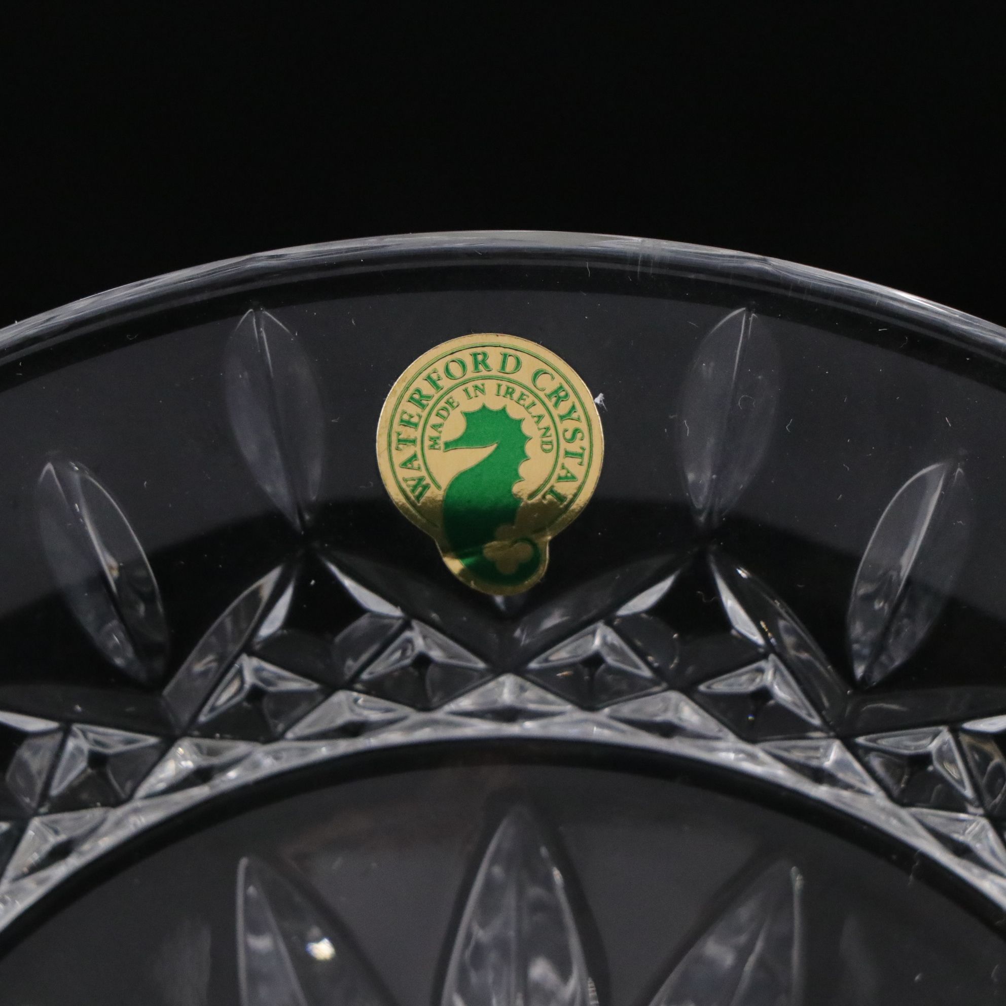 Waterford "Lismore" Crystal Offset Cake Server, Goblets, Claret, and Plates