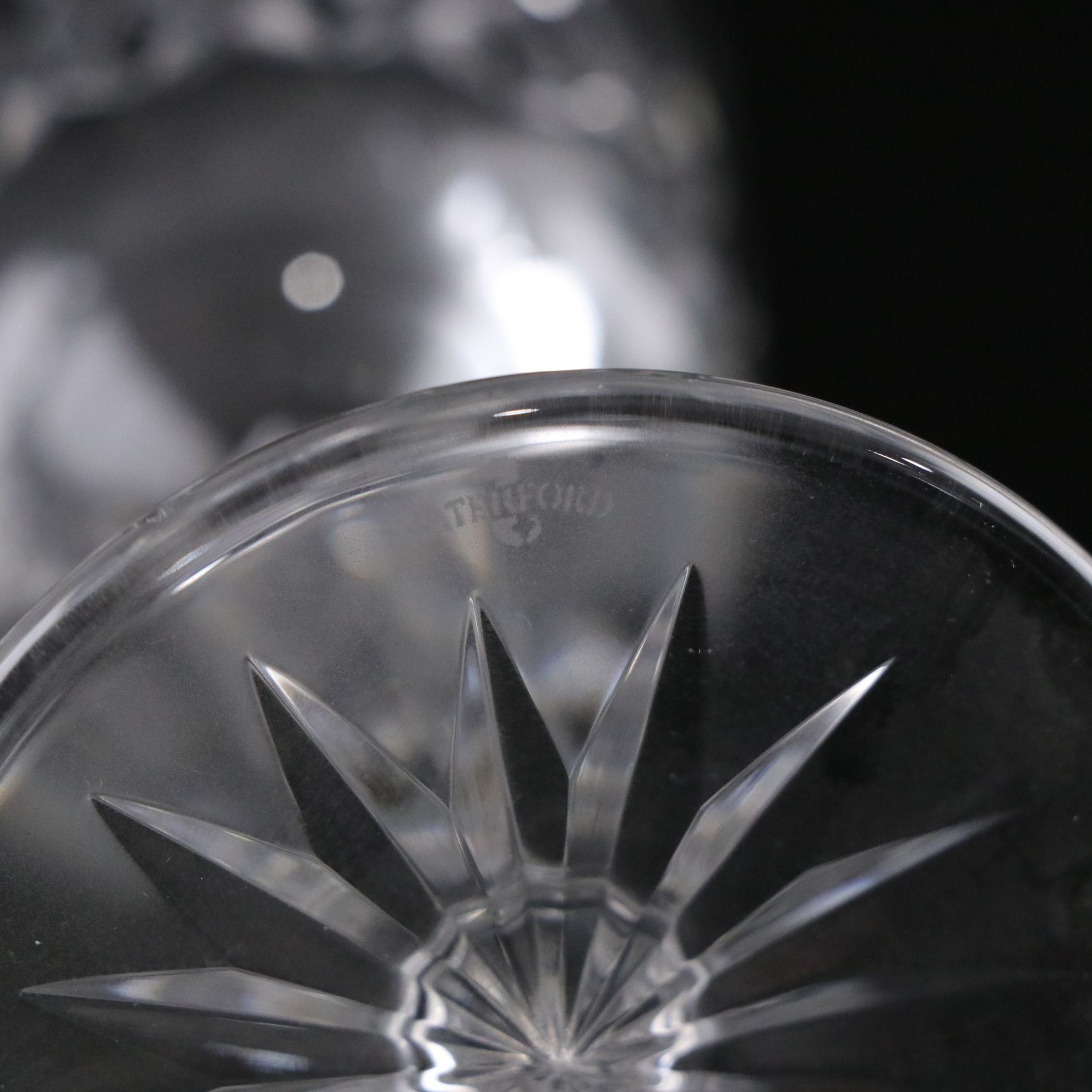 Waterford "Lismore" Crystal Offset Cake Server, Goblets, Claret, and Plates