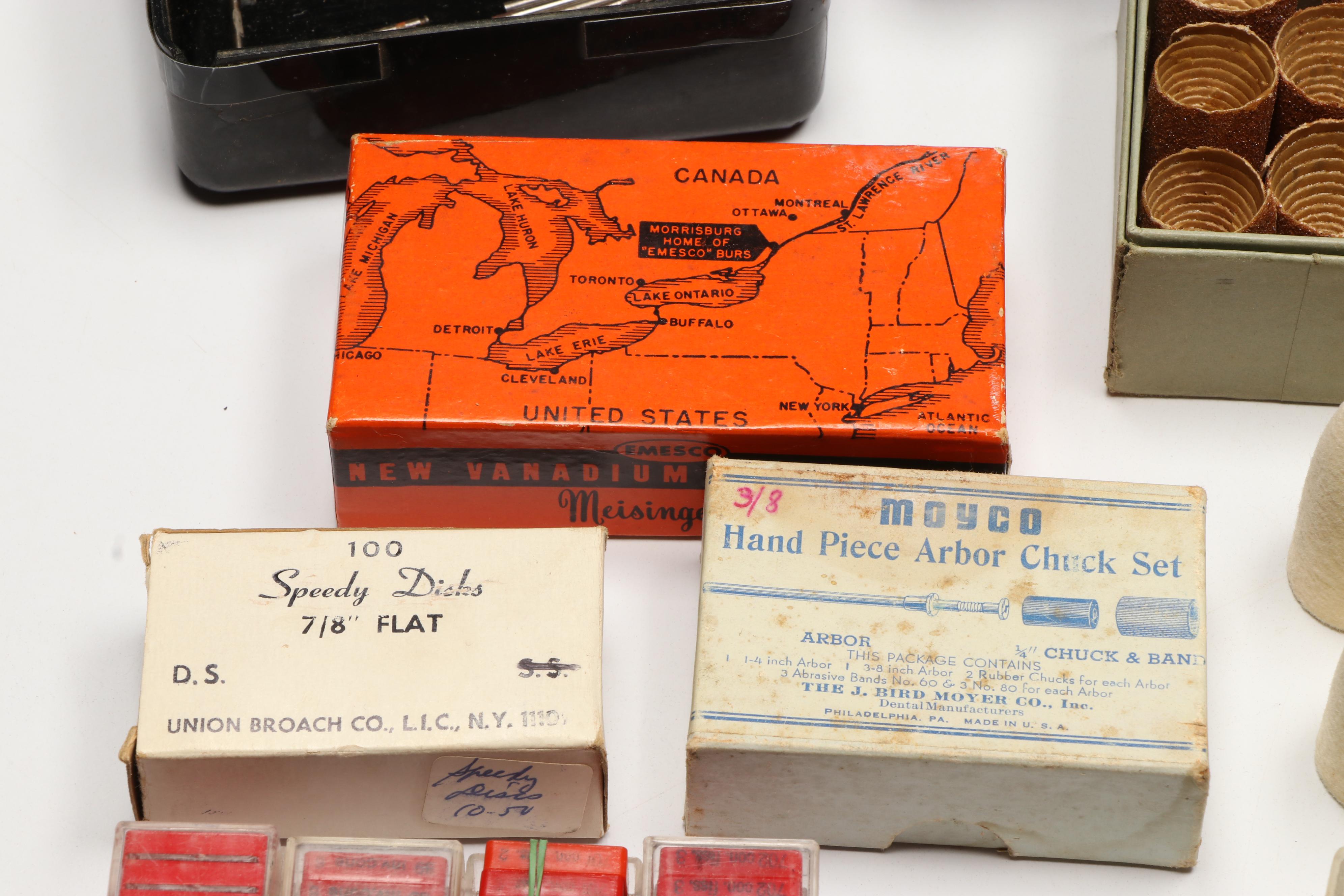 Caulk Portable Wax Work Bench with Alcohol Torch, Files and More Dental Supplies