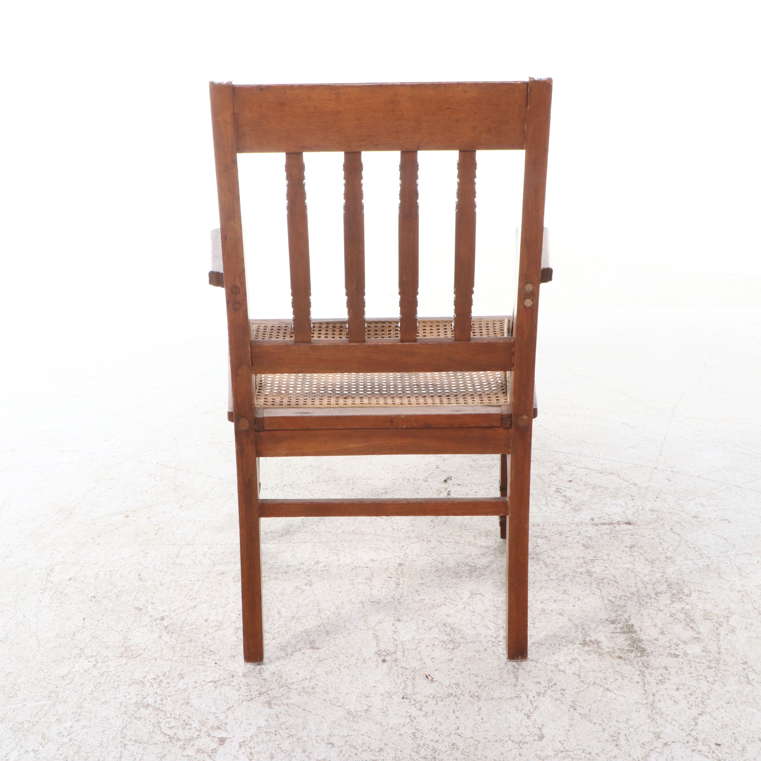 Set of Four Arts & Crafts Style Chairs with Caned Seating