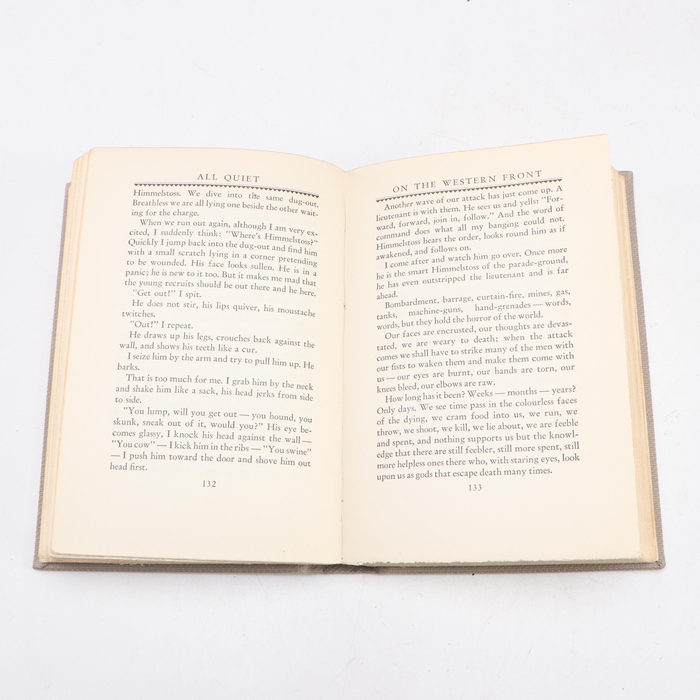 First Printing "All Quiet on the Western Front" by Erich Maria Remarque, 1929