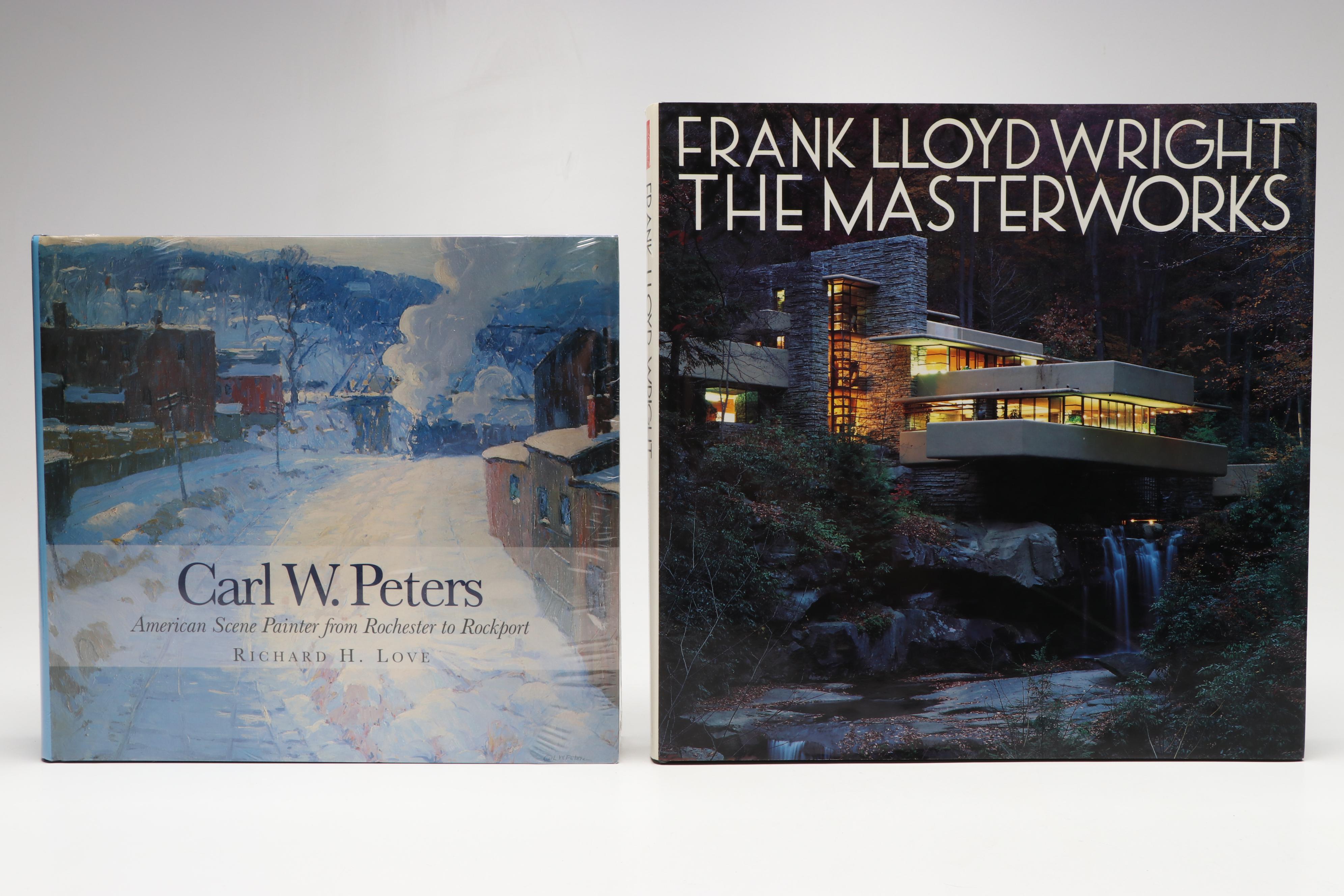 First Edition "Frank Lloyd Wright: The Masterworks" with More American Art Books
