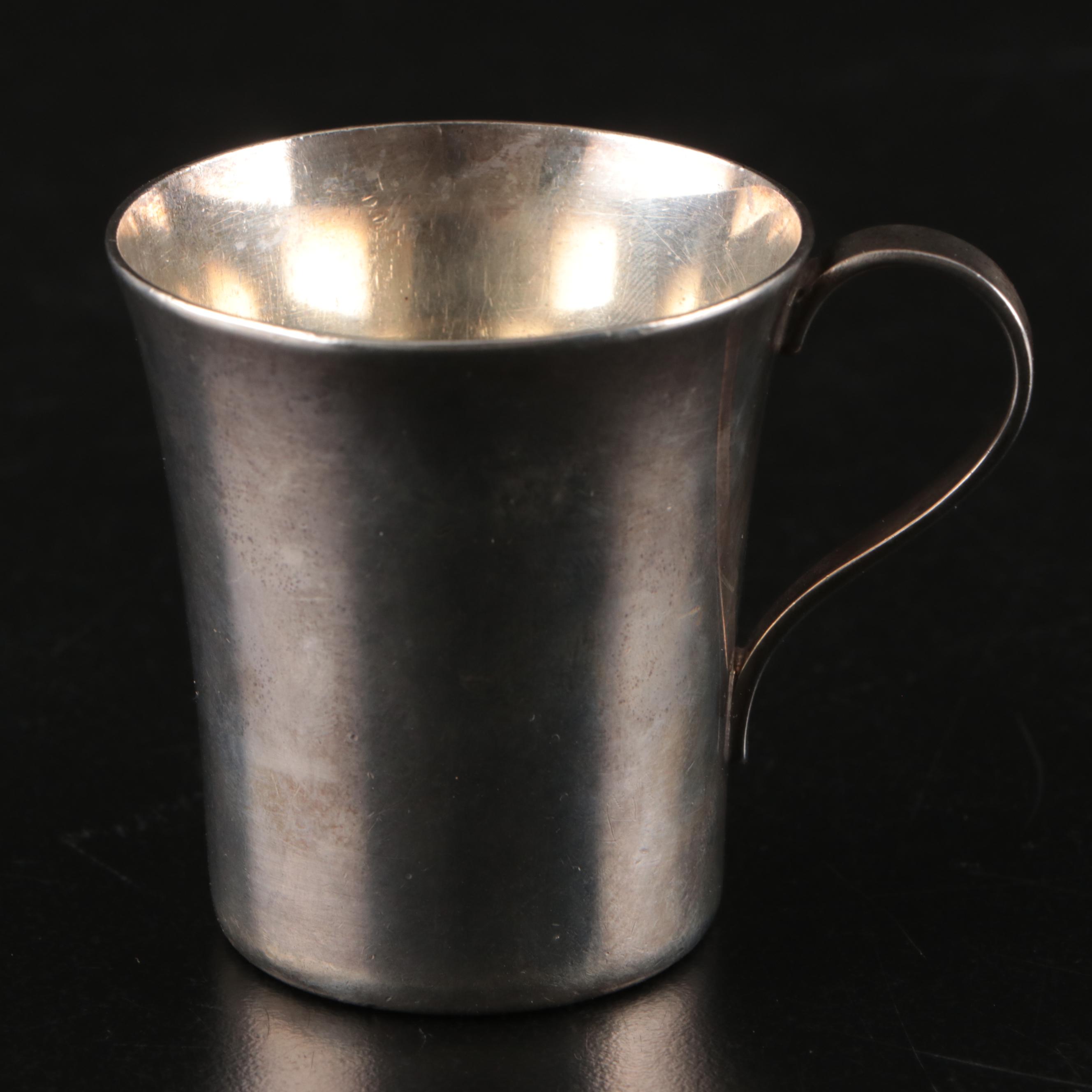 Tiffany & Co. Monogrammed Sterling Silver Baby Cup