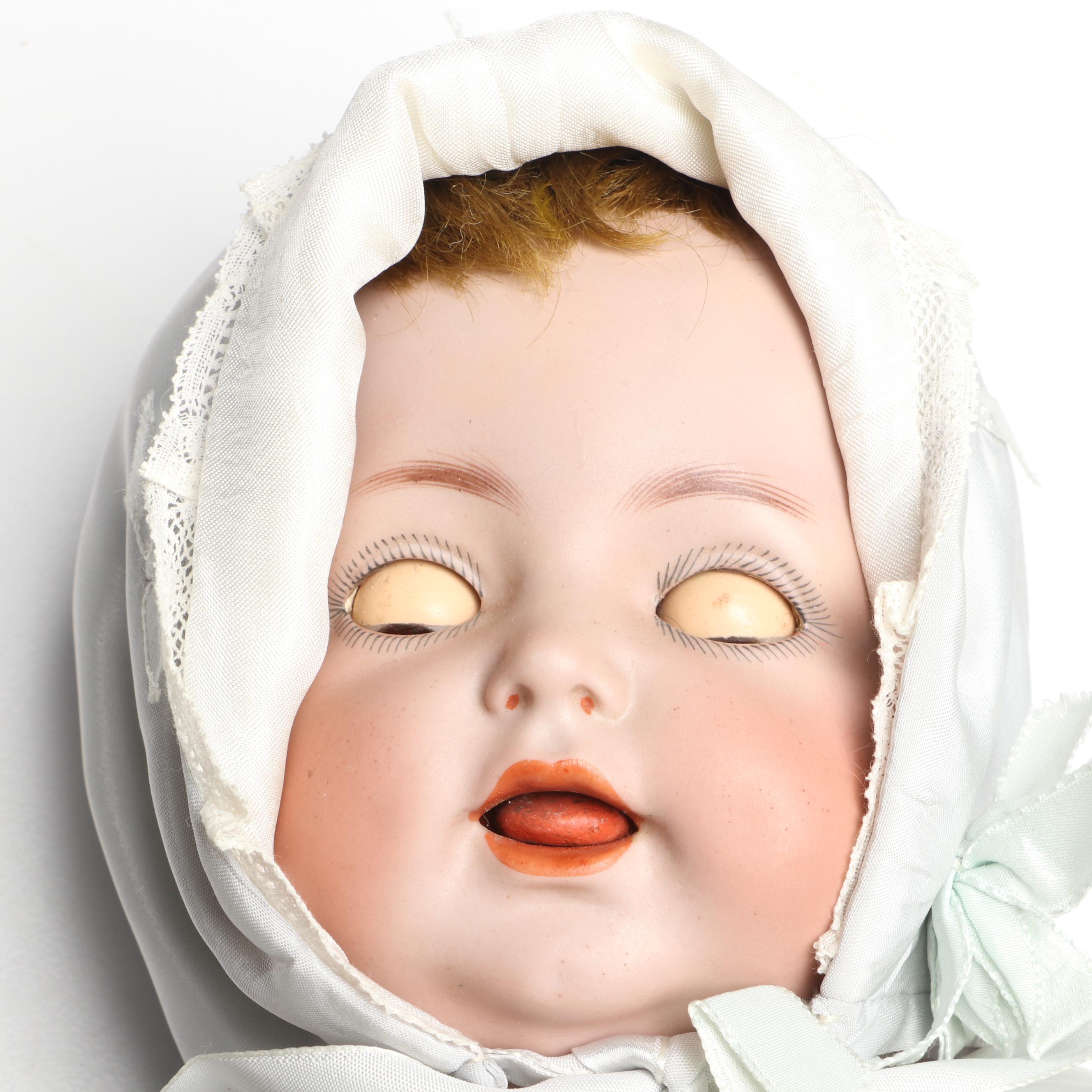 K Star R 122 Bisque Head Tremble Tongue Toddler Doll On Composition Body