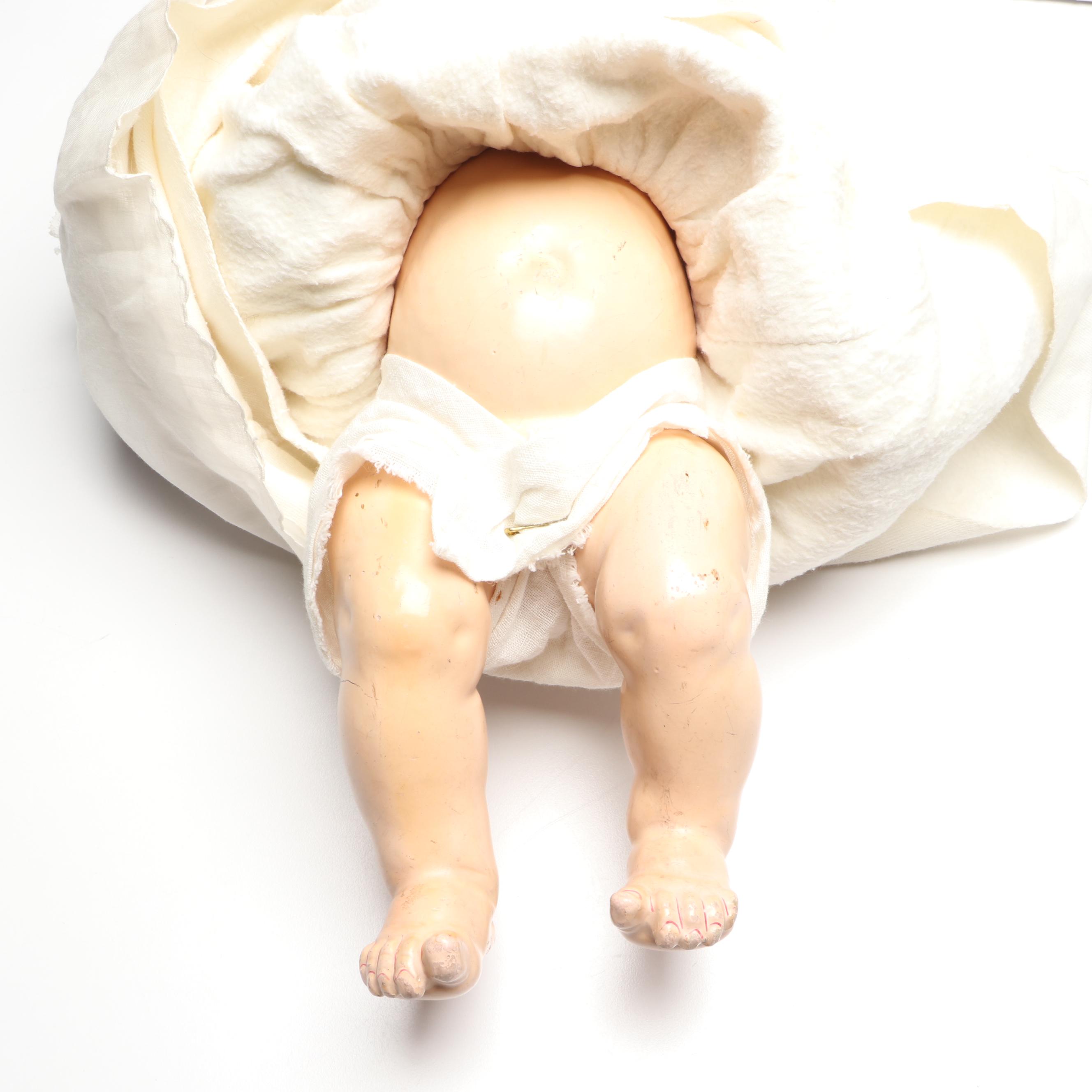 K Star R 122 Bisque Head Tremble Tongue Toddler Doll On Composition Body