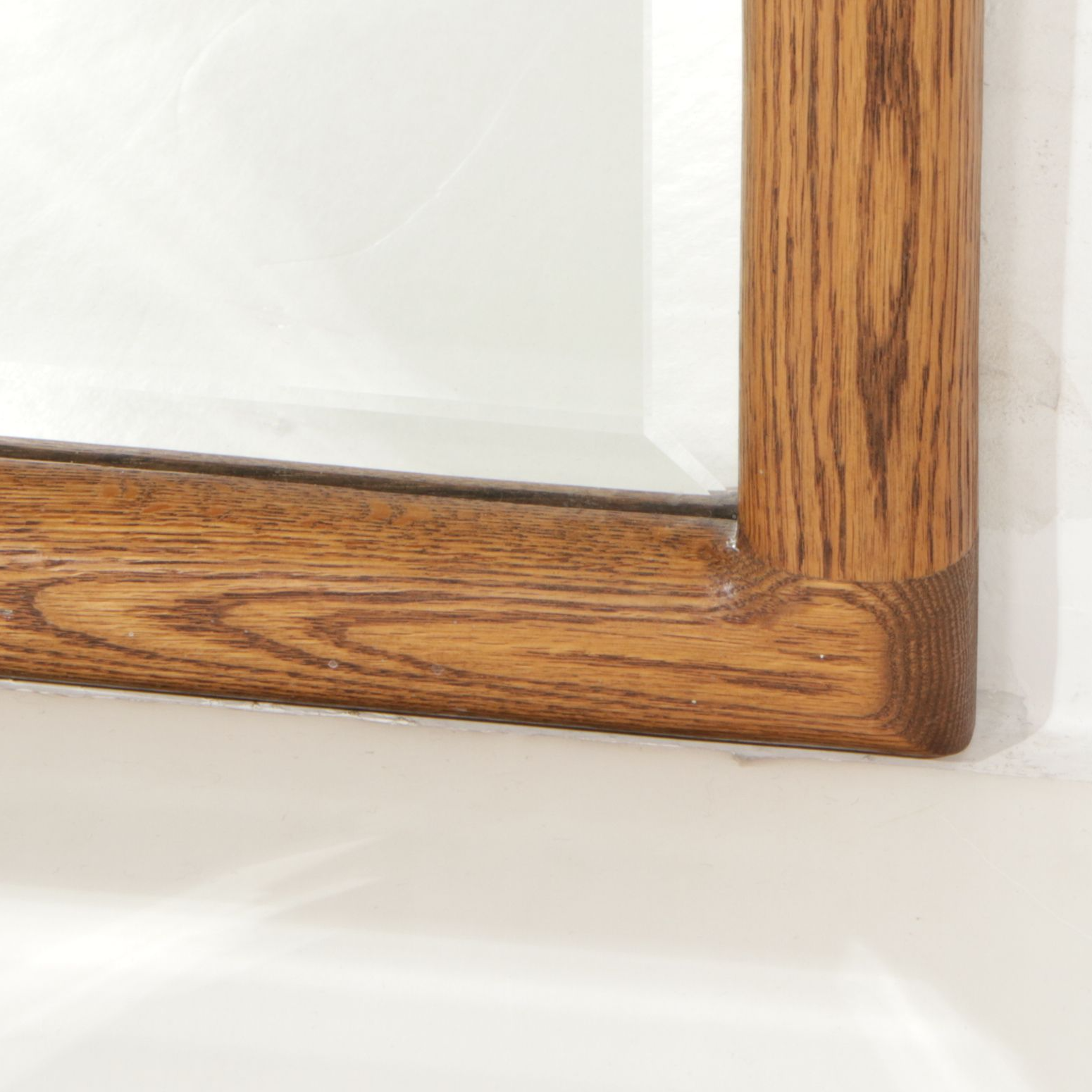 Oak Wall Mirror, Late 20th Century