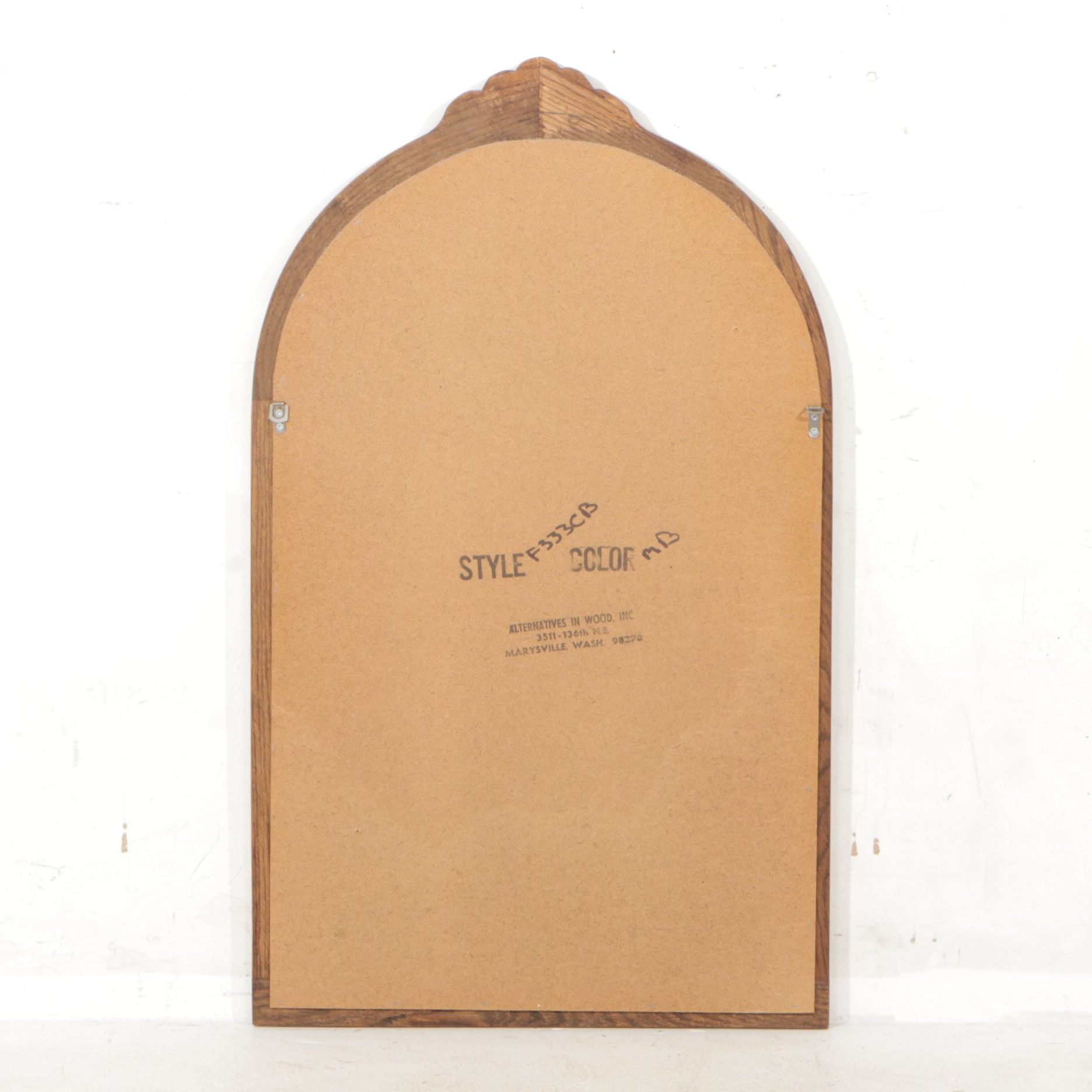 Oak Wall Mirror, Late 20th Century