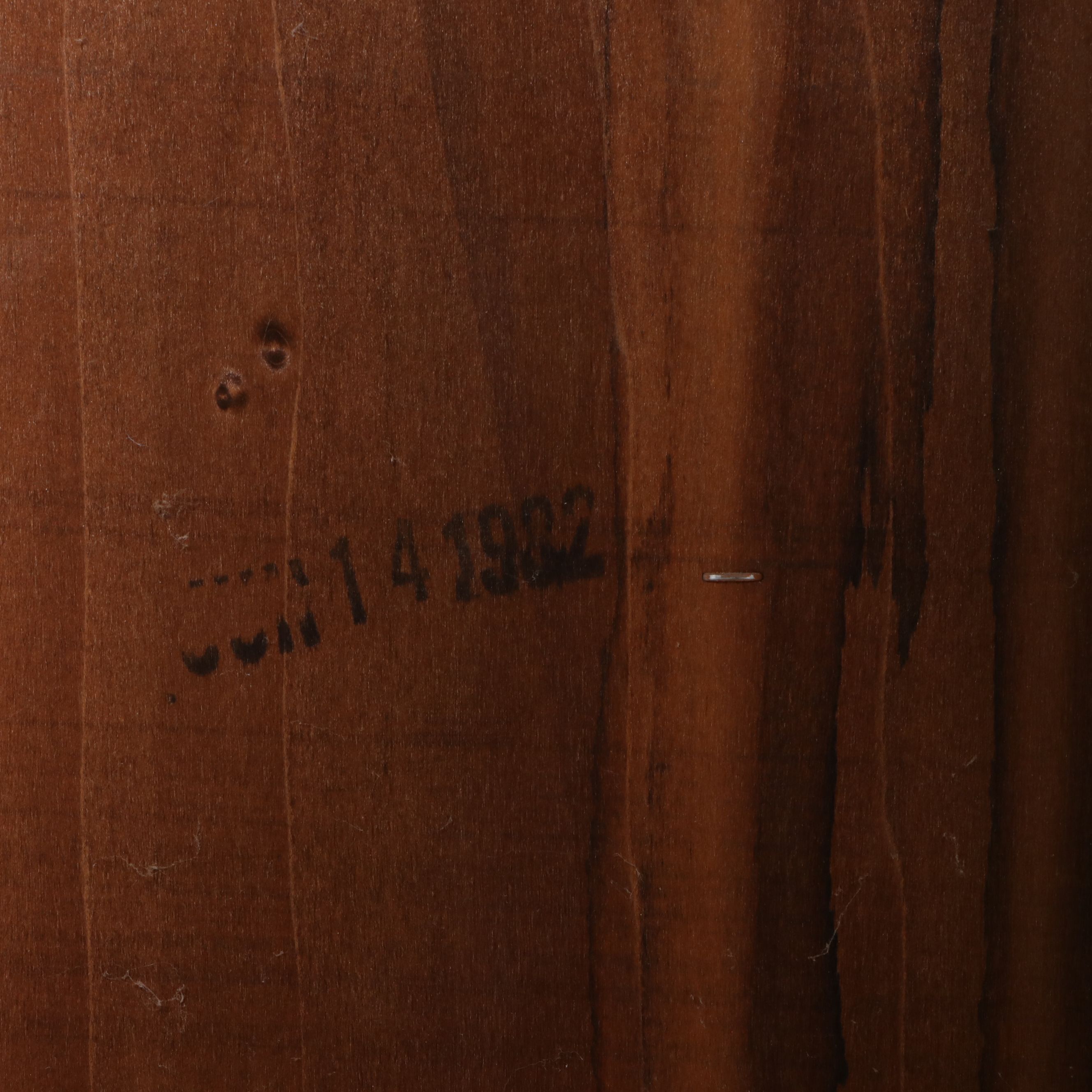 Georgian Style Cherry Illuminated China Cabinet, 1982