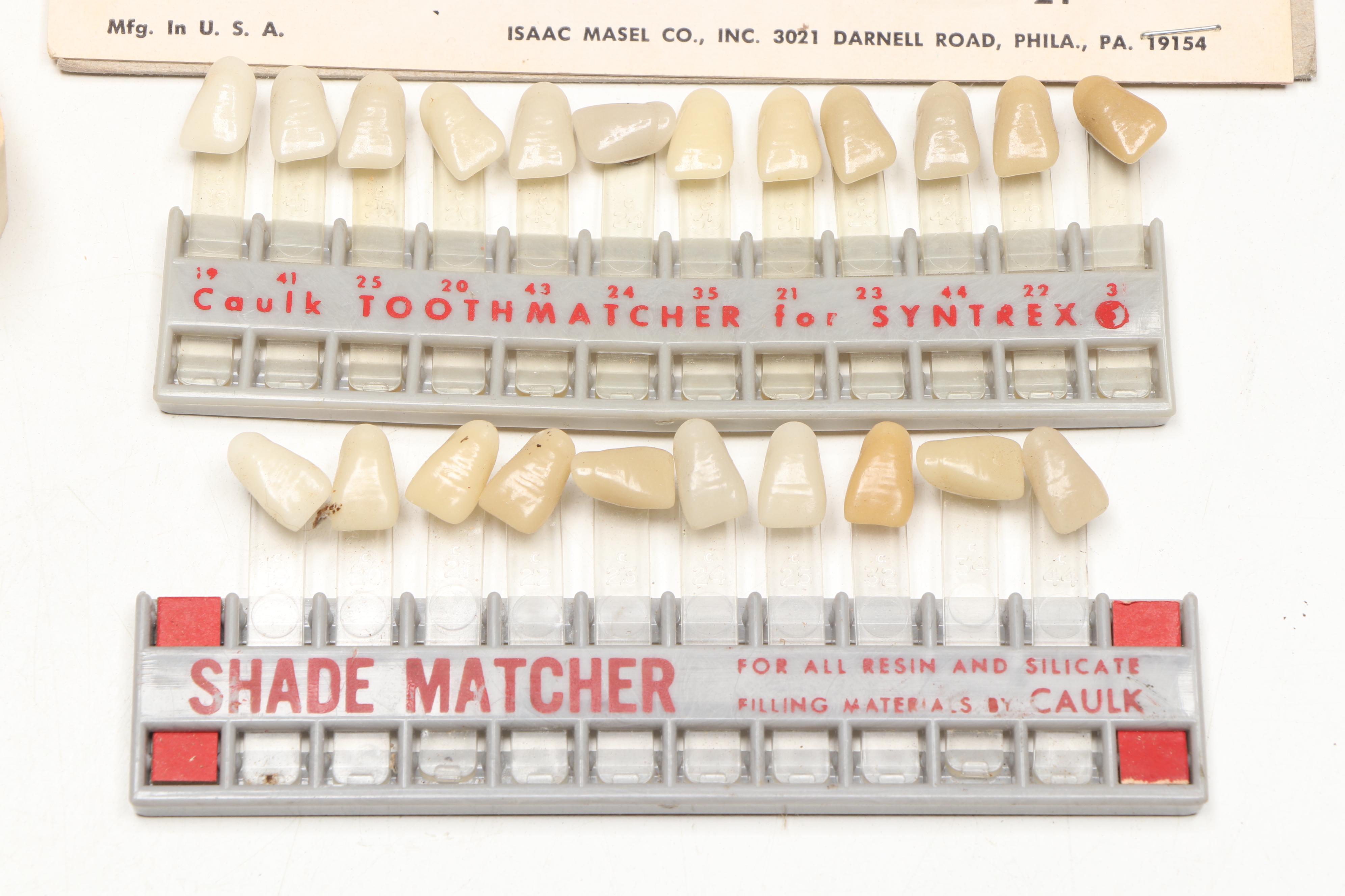 Liechtenstein Tooth Shade Guides with Masel Stainless Crowns, More Dental Tools