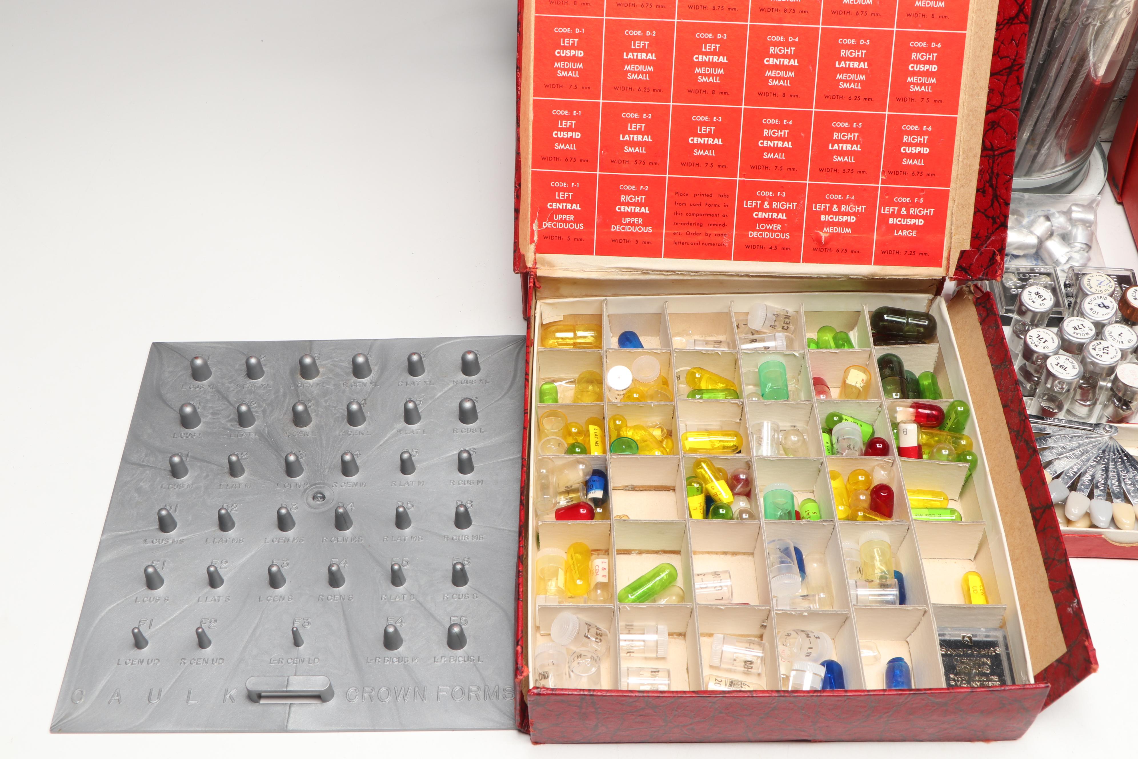 Liechtenstein Tooth Shade Guides with Masel Stainless Crowns, More Dental Tools