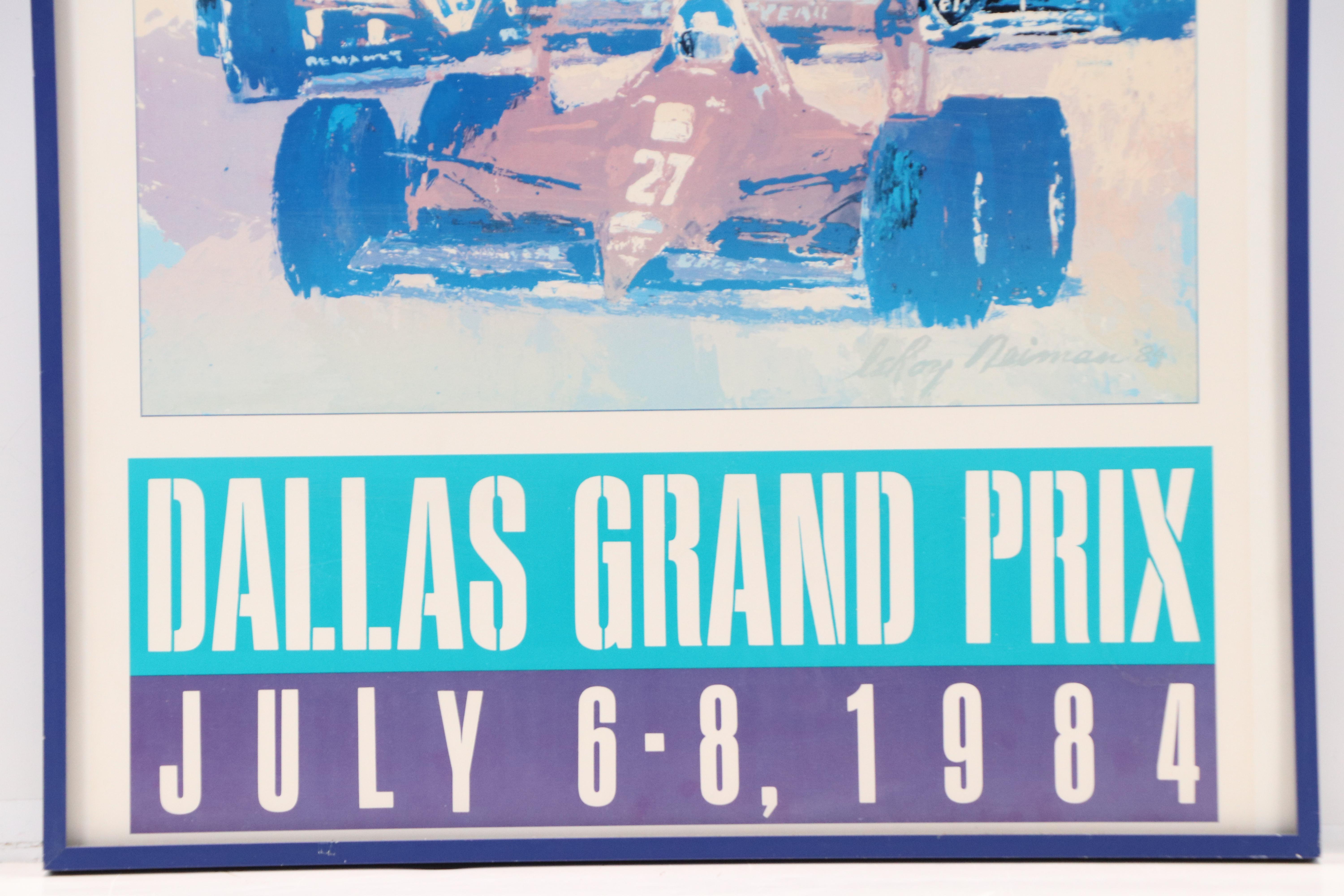 Offset Lithograph Poster "Dallas Grand Prix" After LeRoy Neiman, 1984