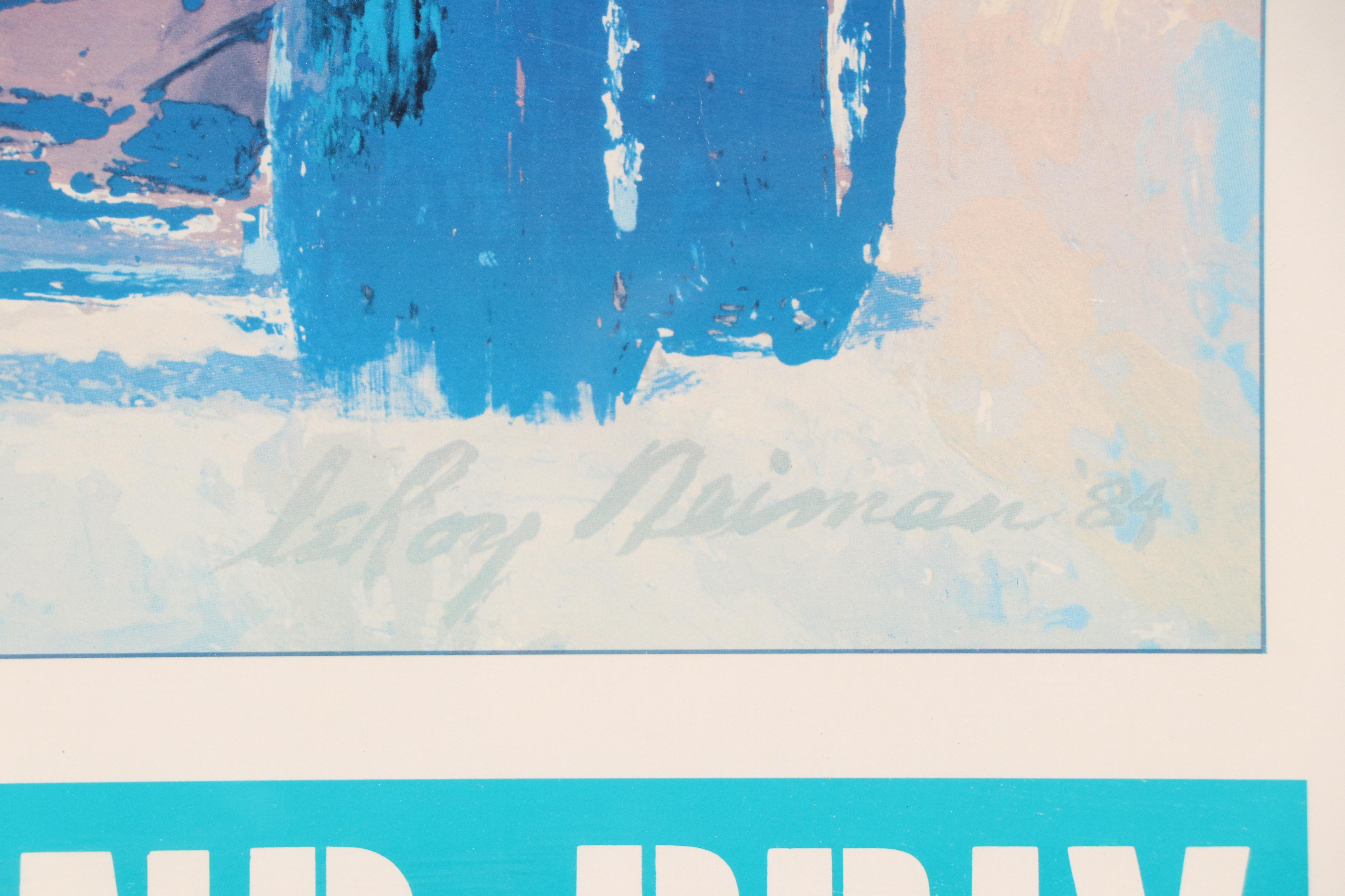 Offset Lithograph Poster "Dallas Grand Prix" After LeRoy Neiman, 1984