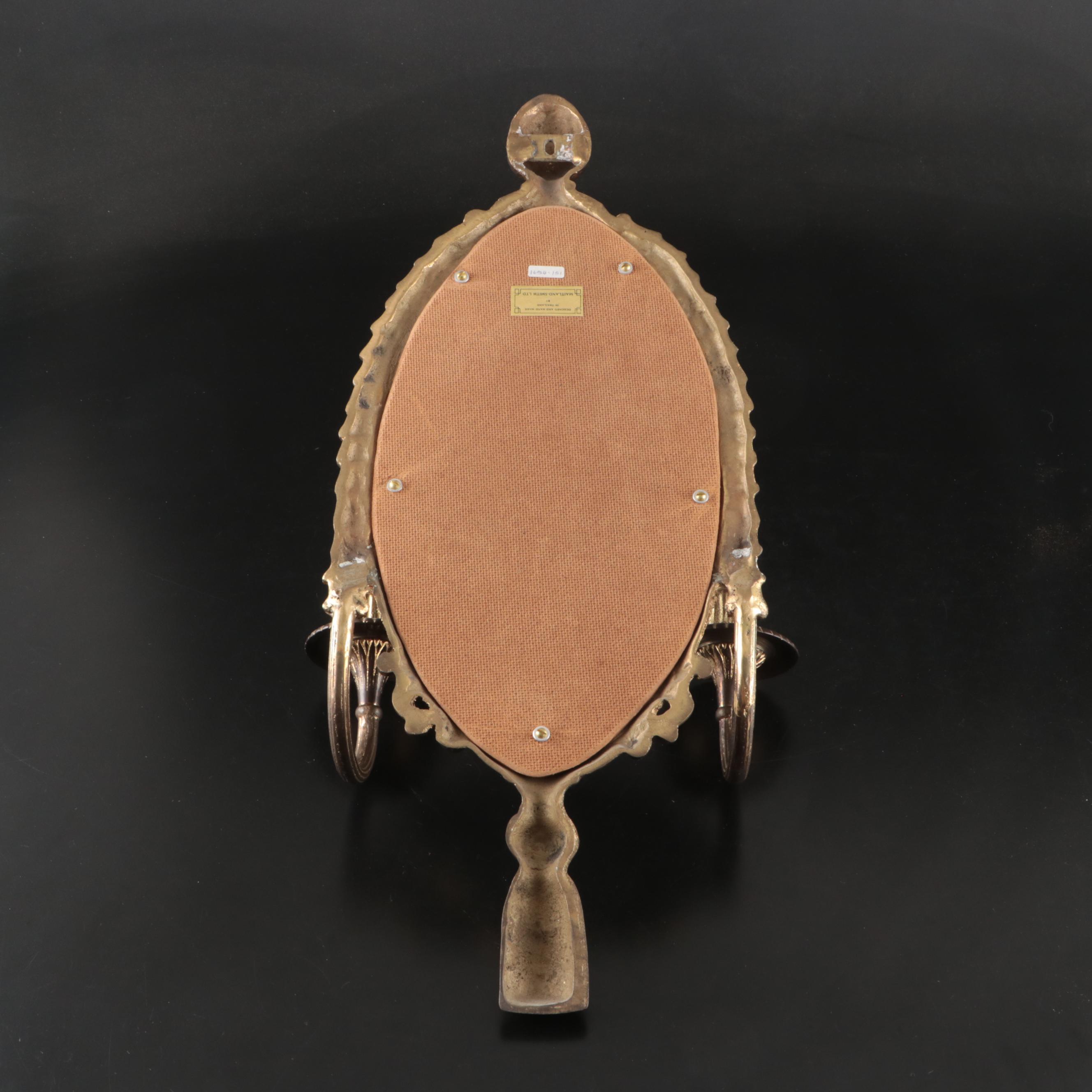 Maitland-Smith Brass and Mirror Candle Sconces