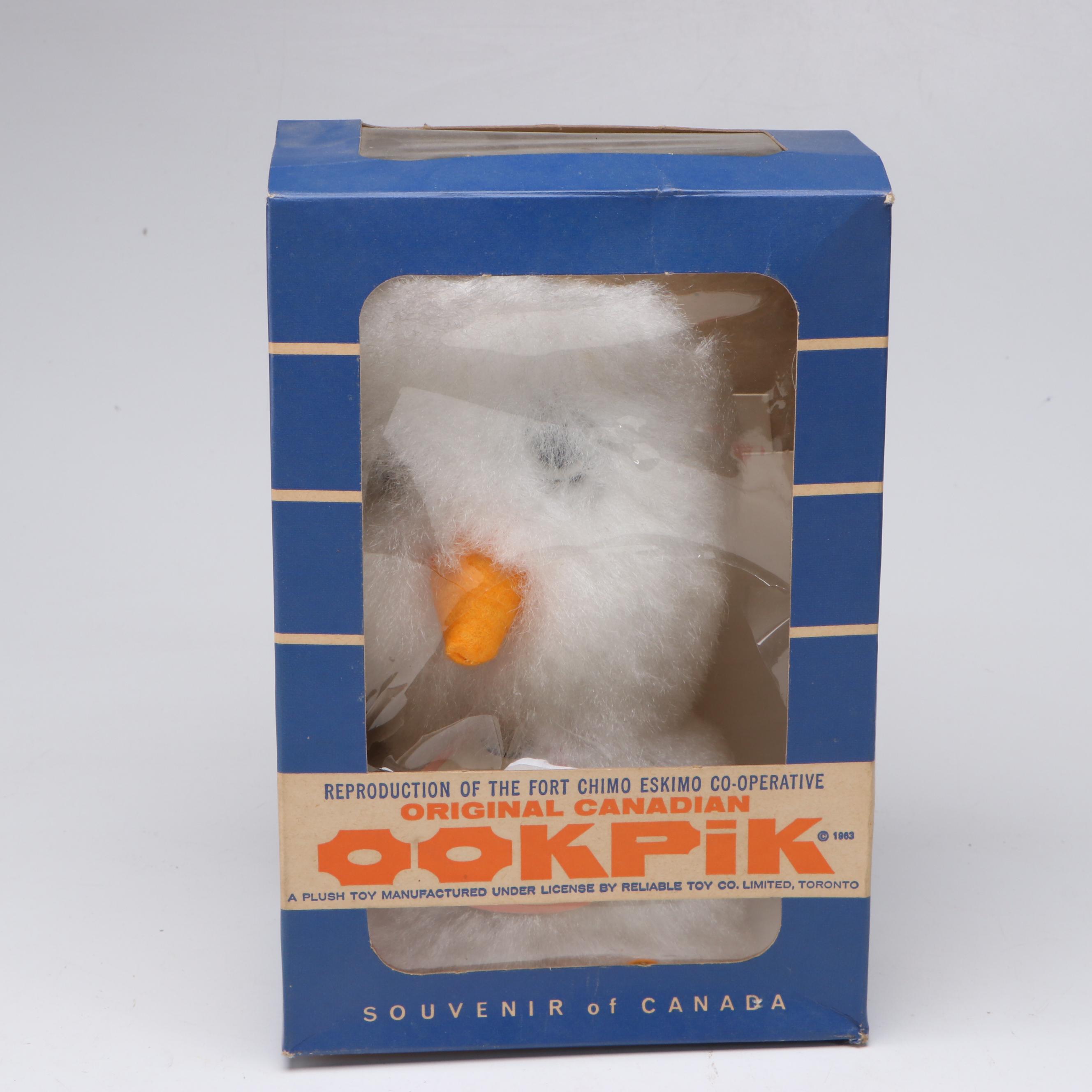 Stern Dog, Canadian Ookpik, and More Stuffed Animals with Other Vintage Toys